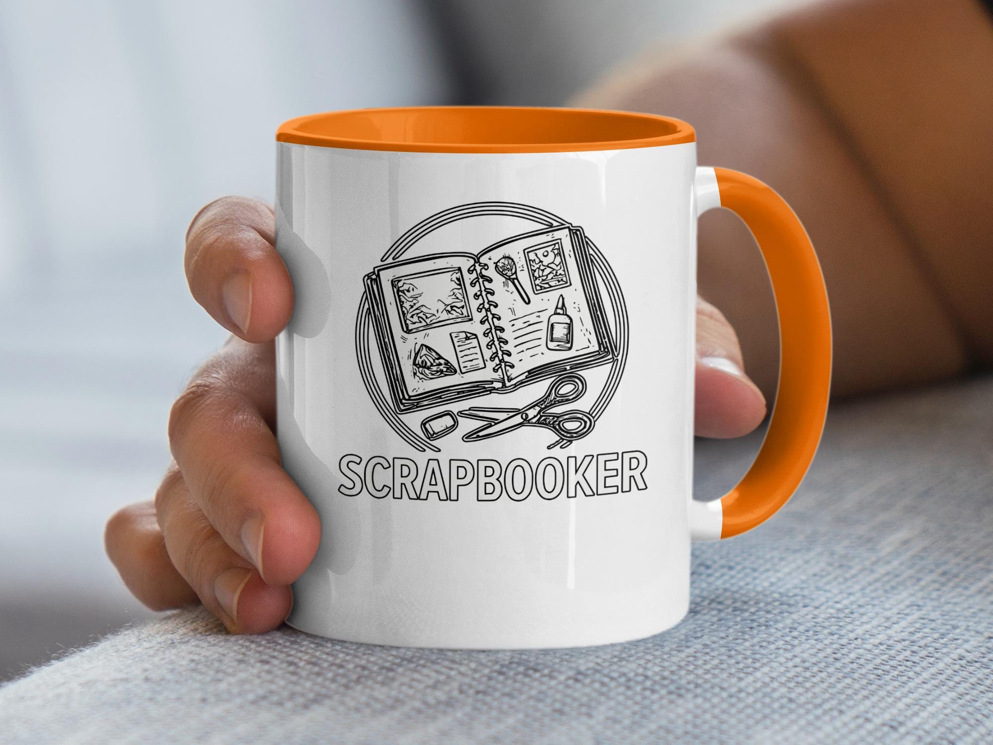 Scrapbooker Mug, Scrapbook Lover Gift, Crafting Coffee Cup, Scrapbooking Supplies, Creative Hobby Mug, Paper Crafts Enthusiast Mug