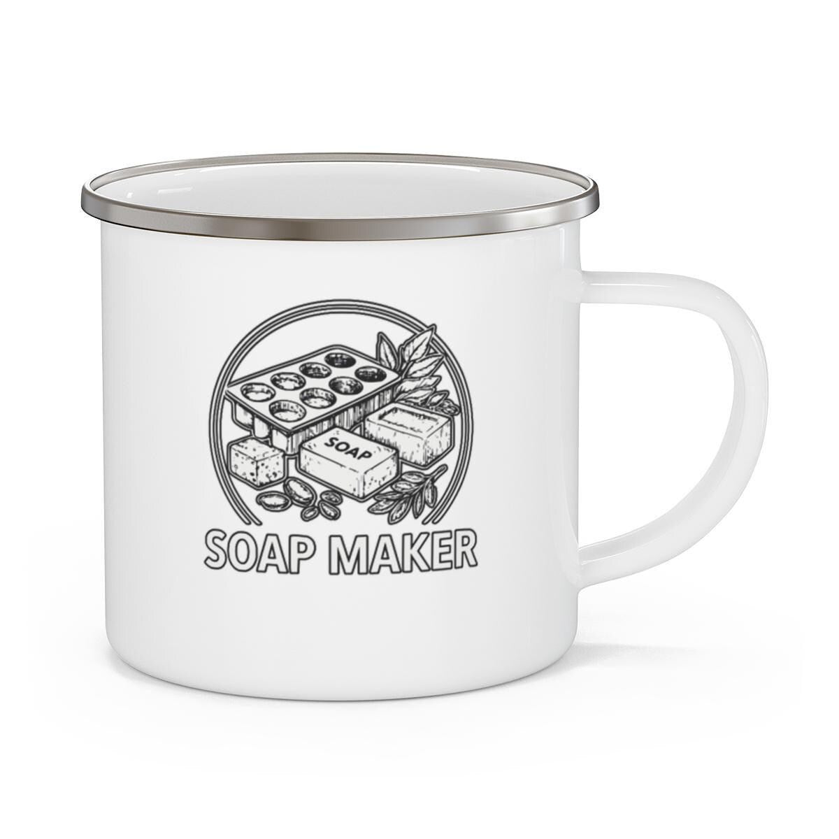 Soap Maker Enamel Mug, Gift for Soap Makers, Handmade Soap Designer Mug, Soap Making Enthusiast, Soap Crafter Present