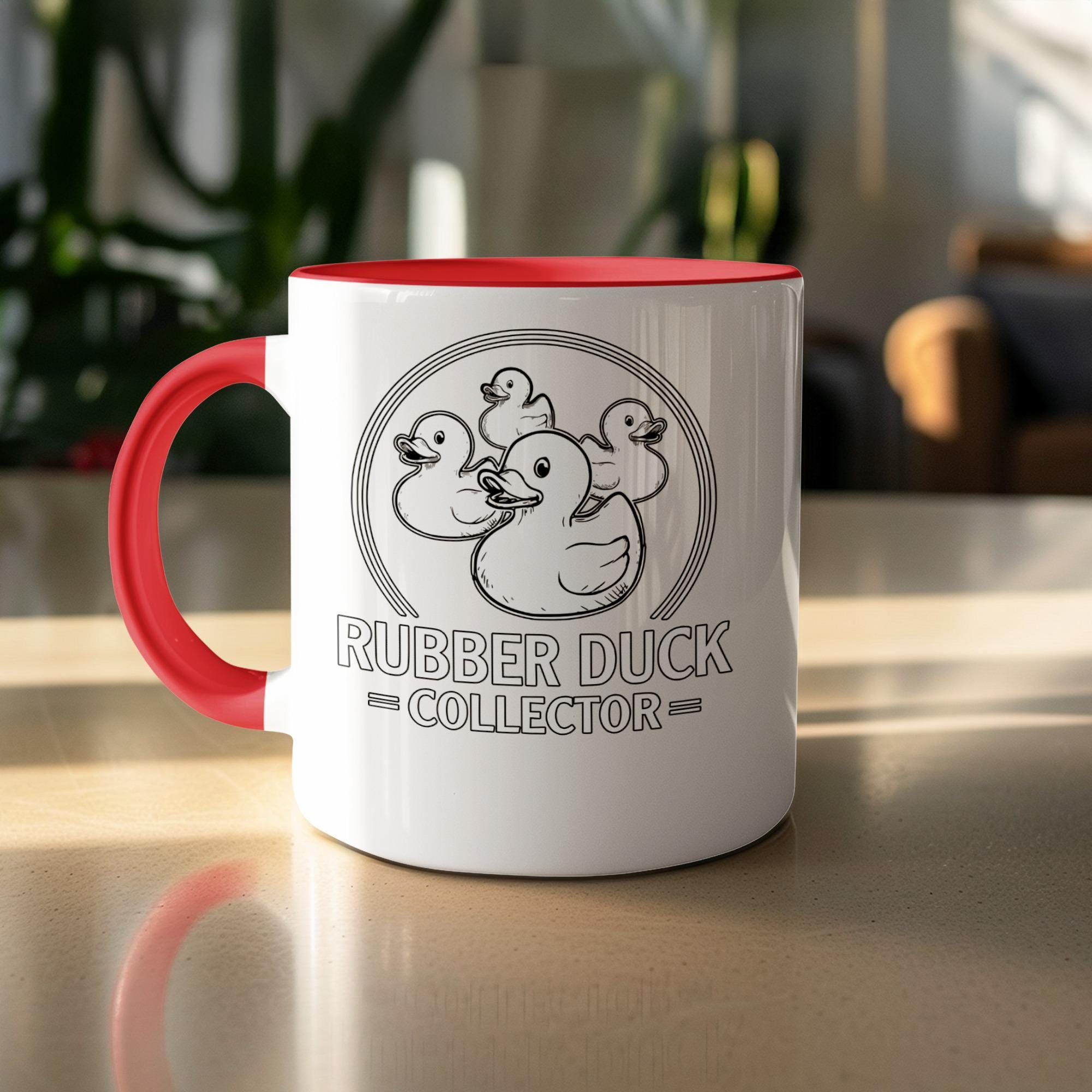 Rubber Duck Collector Mug, Funny Duck Lover Gift, Novelty Coffee Cup, Unique Duck Design, Quirky Collector Item, Fun Tea Mug