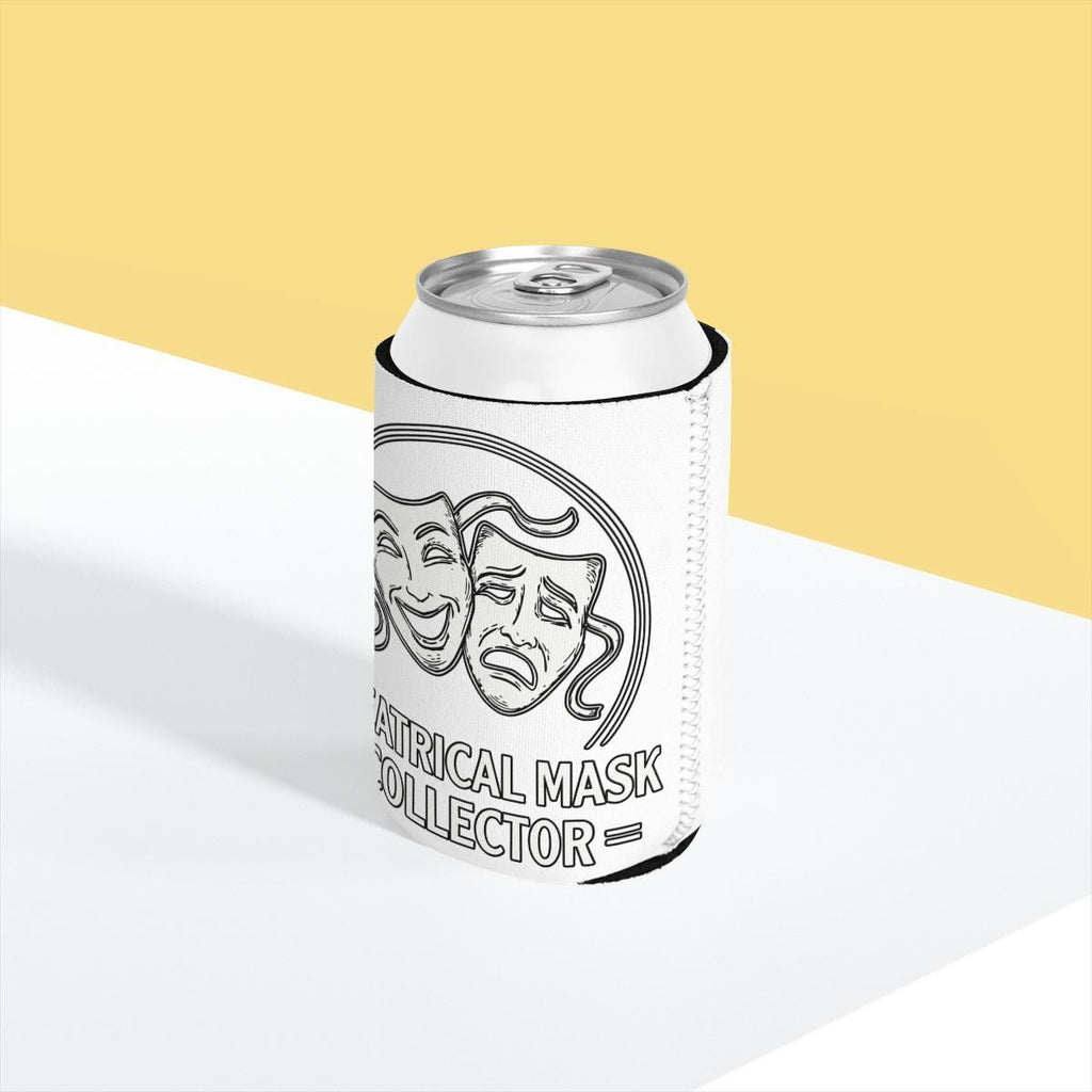 Theatrical Mask Can Cooler, Comedy and Tragedy Can Hugger, Theater Lover Gift, Drama Enthusiast Gift, Drink Insulator, Unique Can Sleeve