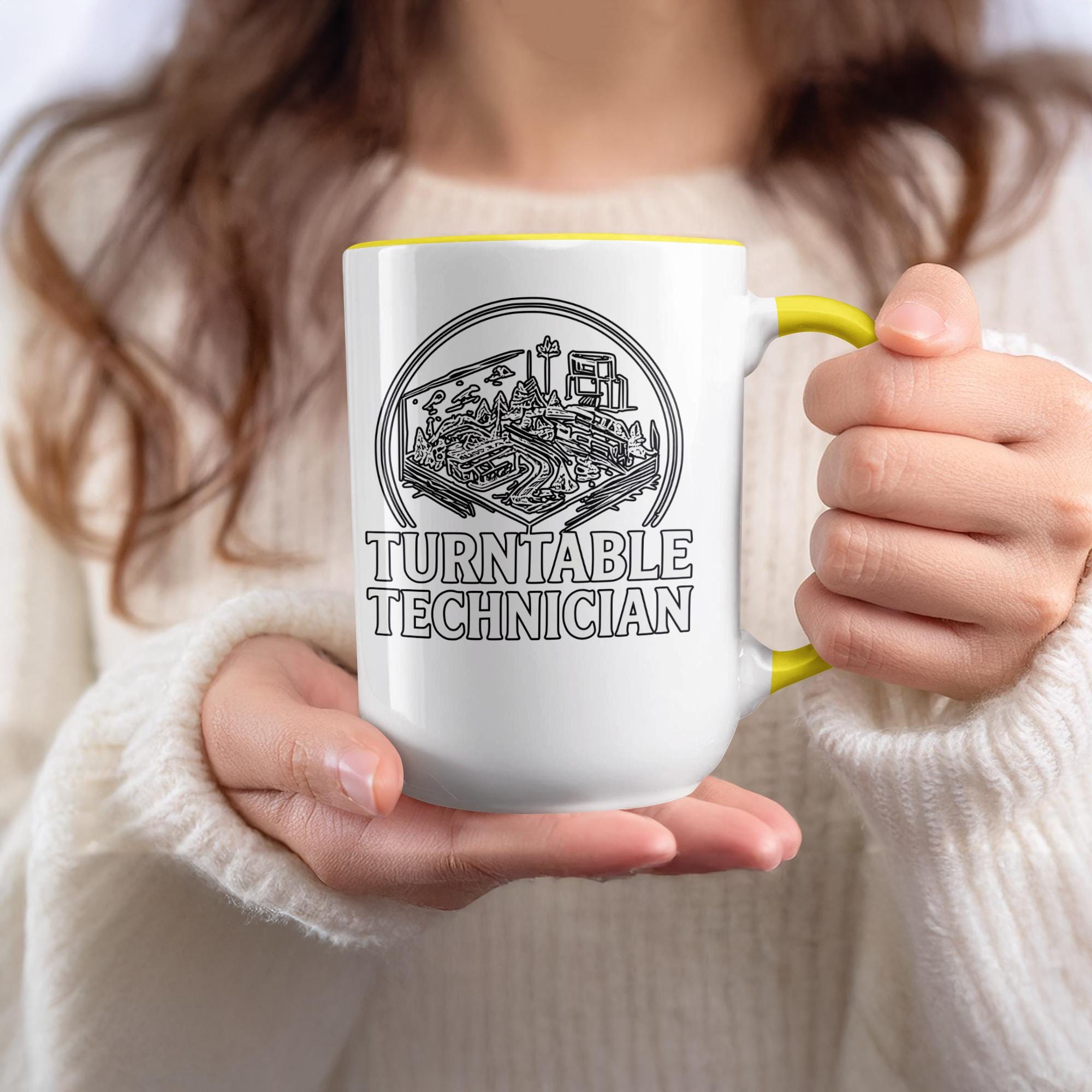 Turntable Technician Mug, Coffee Lovers Gift, Music Enthusiast Mug, Fun Mug for DJs, Unique Coffee Cup, Turntable Art Mug