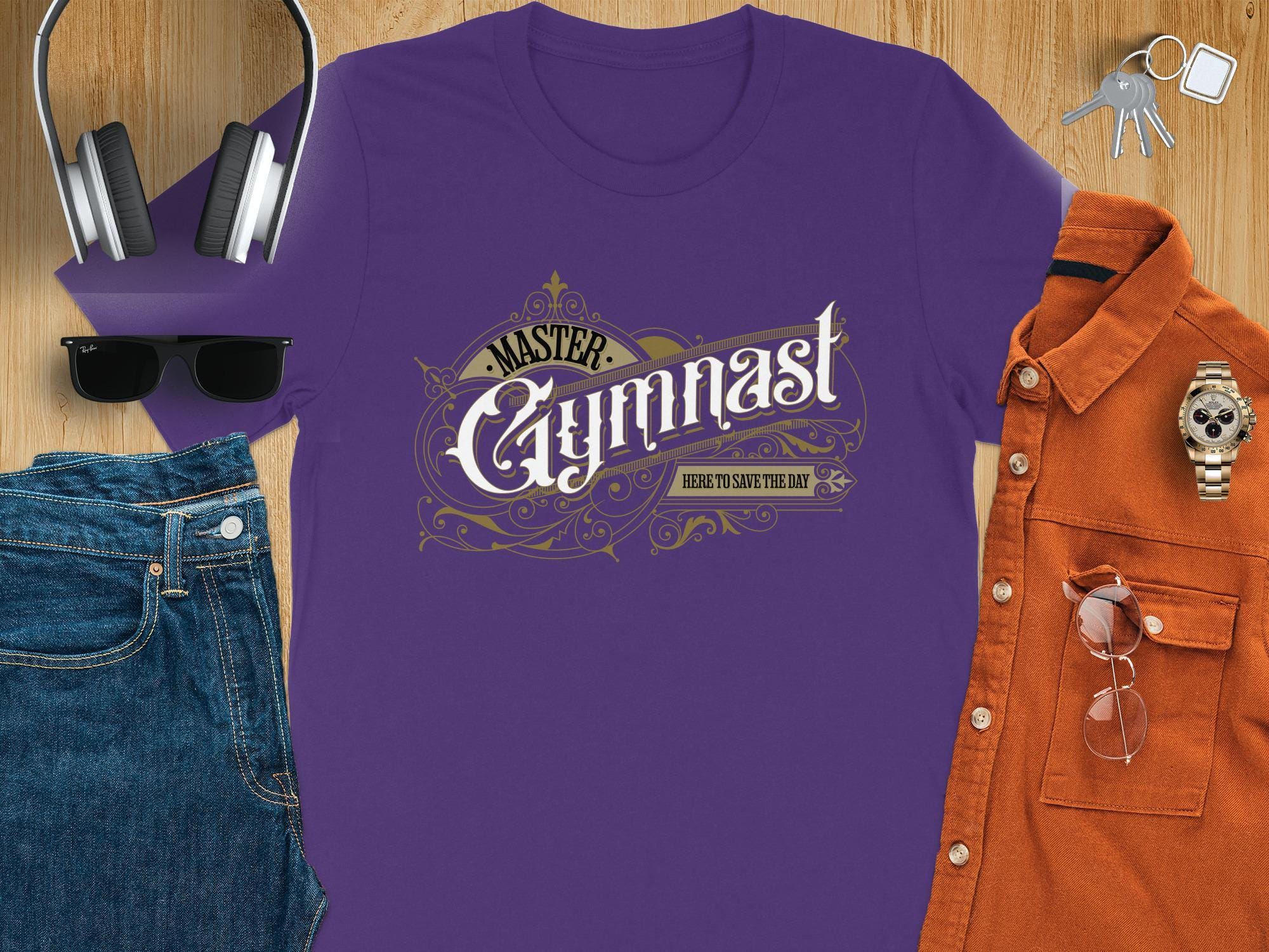 Master Gymnast Graphic Tee, Athletic Workout Shirt, Funny Gymnastics Top, Casual Sports Tee, Unisex Activewear, Gift for Gymnasts