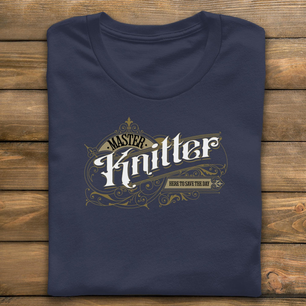 Master Knitter Graphic T Shirt, Knitting Enthusiast Tee, Gift for Knitters, Here to Save the Day, Knitting Lover Apparel
