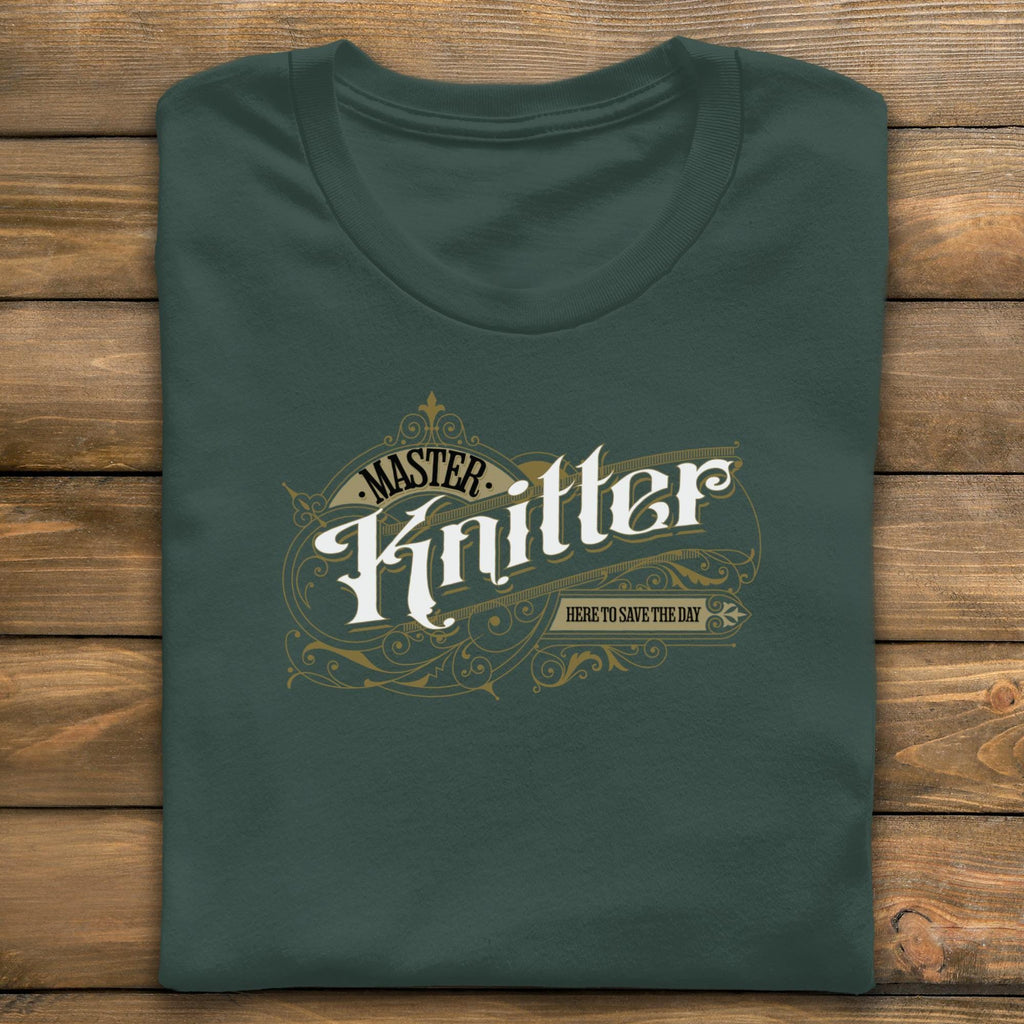 Knitting Shirt, Master Knitter Tee, Funny Knitting Gift, Needlework Enthusiast Shirt, Knit Lovers Apparel, Yarn Crafter Tshirt