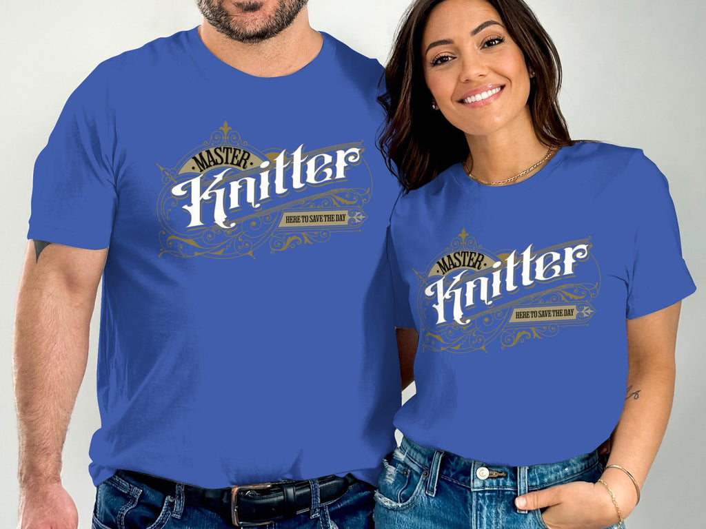 Master Knitter Shirt, Here to Save the Day T-Shirt, Gift for Knitters, Funny Knitting Shirt, Yarn Lover Tee, Crafting Gift