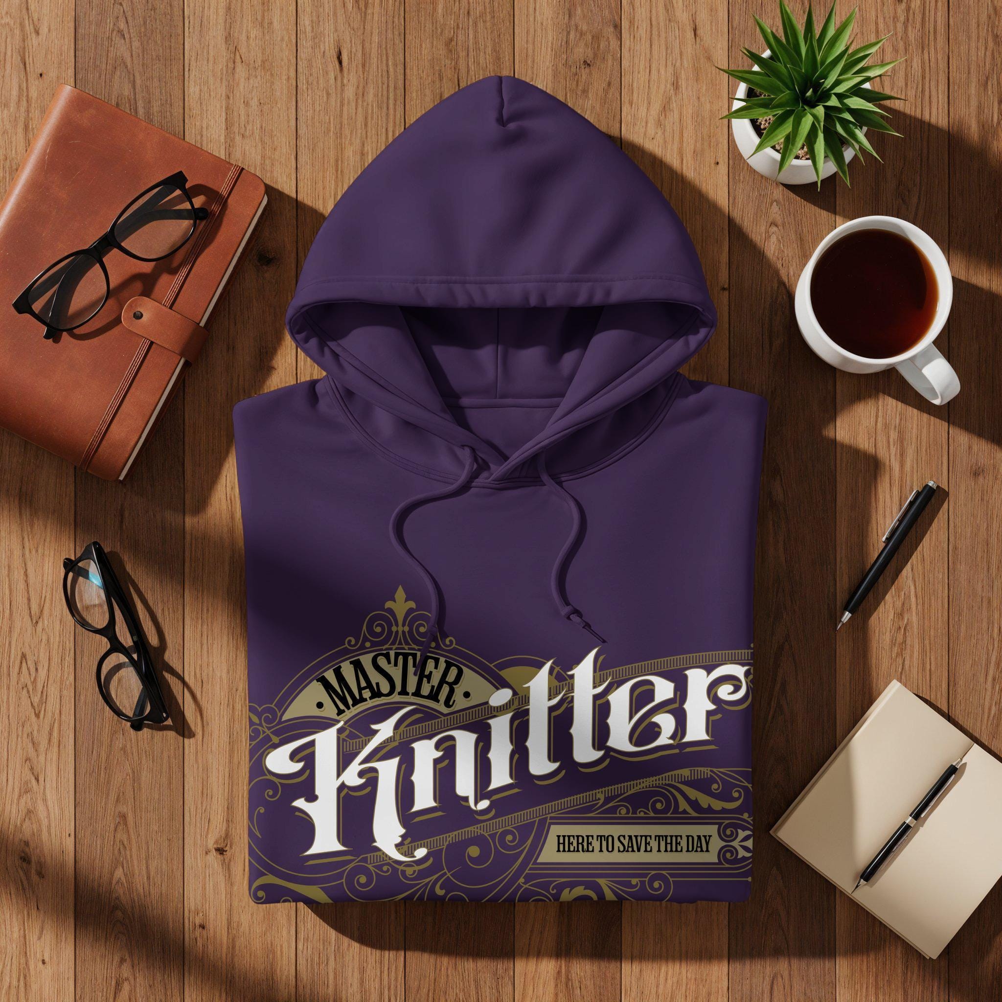Master Knitter Hoodie, Funny Knitting Sweatshirt, Knitting Enthusiast Gift, Yarn Lover Pullover, Cozy Unisex Hoodie, Knitwear Apparel