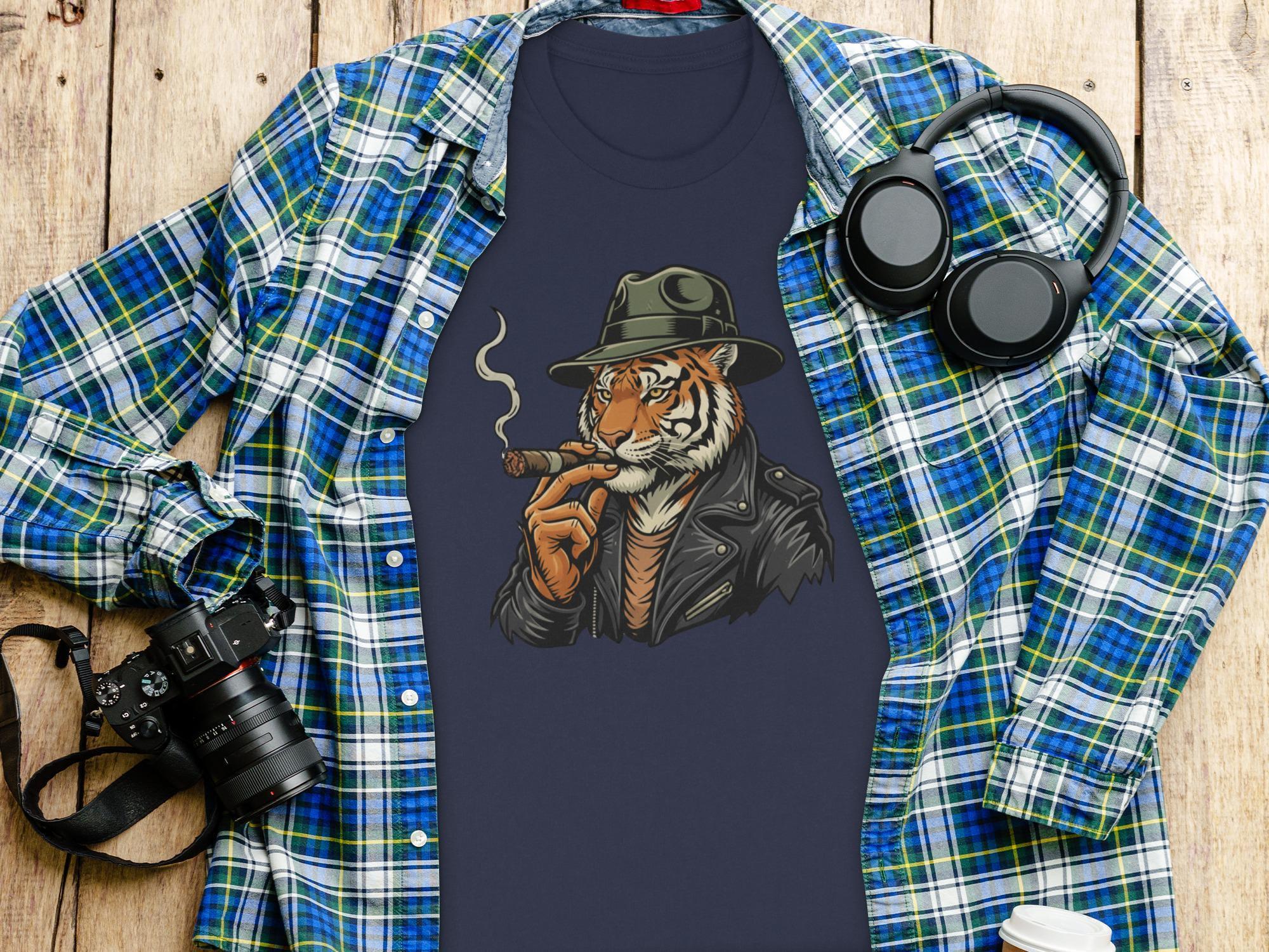 Gangster Tiger T-Shirt, Animal Art Tee