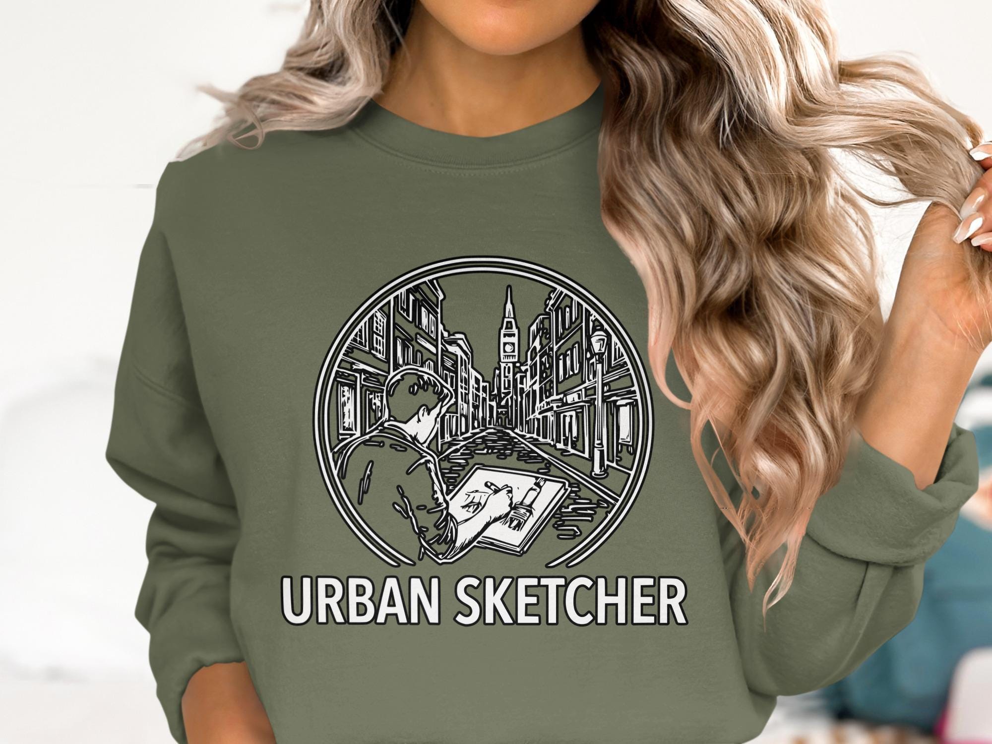 Urban Sketcher T-Shirt, Architect Drawing Tee, Cityscape Art Shirt, Urban Art Design, Artist Gift, Comfort Colors T-Shirt, Sketching Apparel