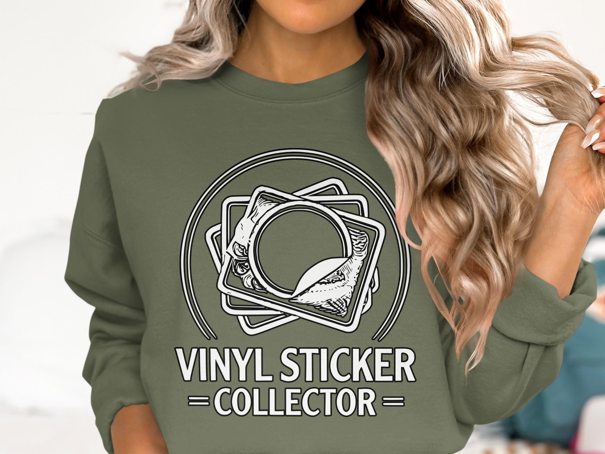 Vinyl Sticker Collector T Shirt, Sticker Collection T Shirt, Collectible Stickers, Comfort Colors, Sticker Lover Gift, Graphic Tee