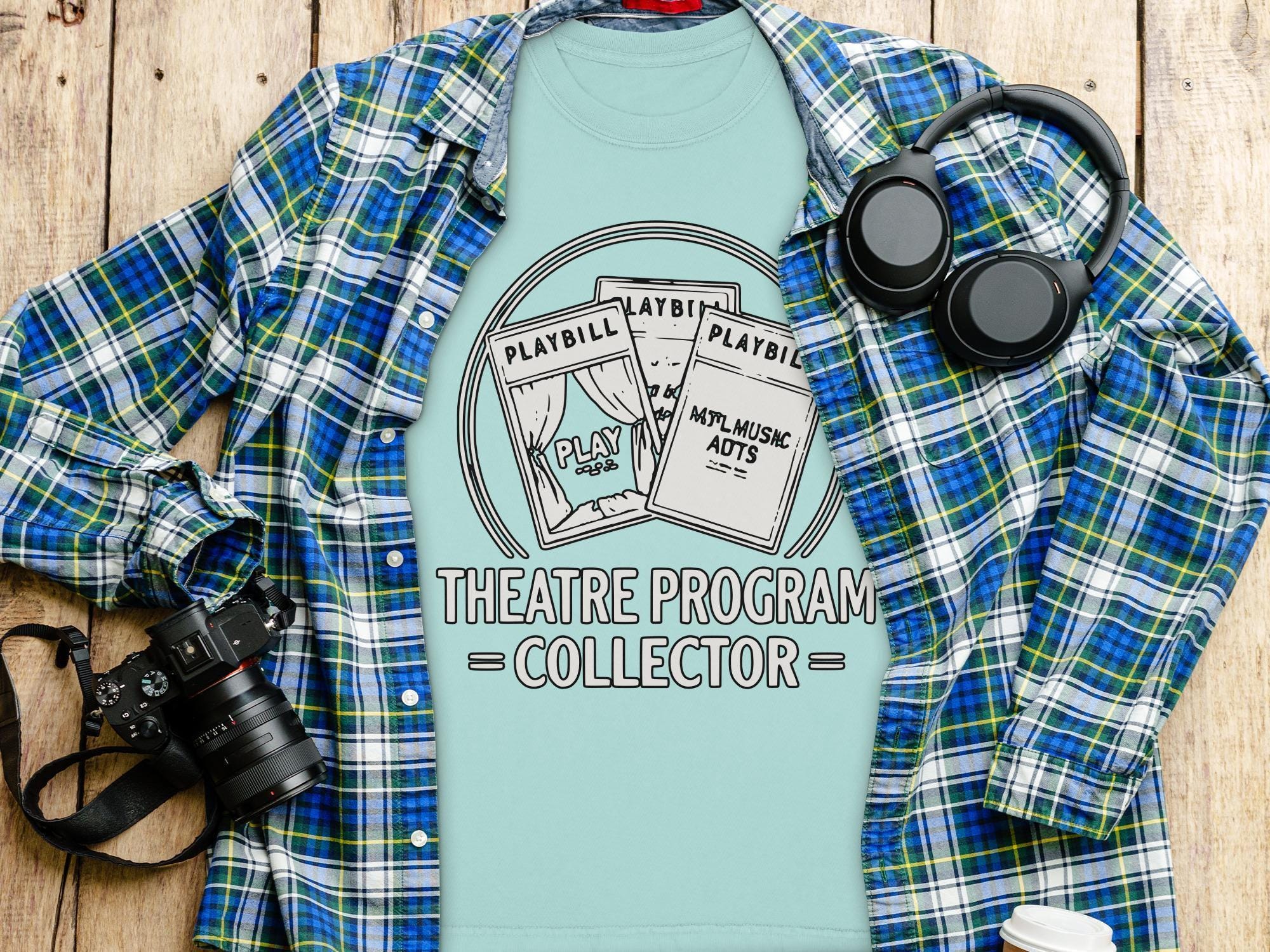 Theatre Program Collector T-Shirt, Playbill T-Shirt, Broadway Lover Gift, Musical Theatre, Comfort Colors, Gift for Him, Gift for Her