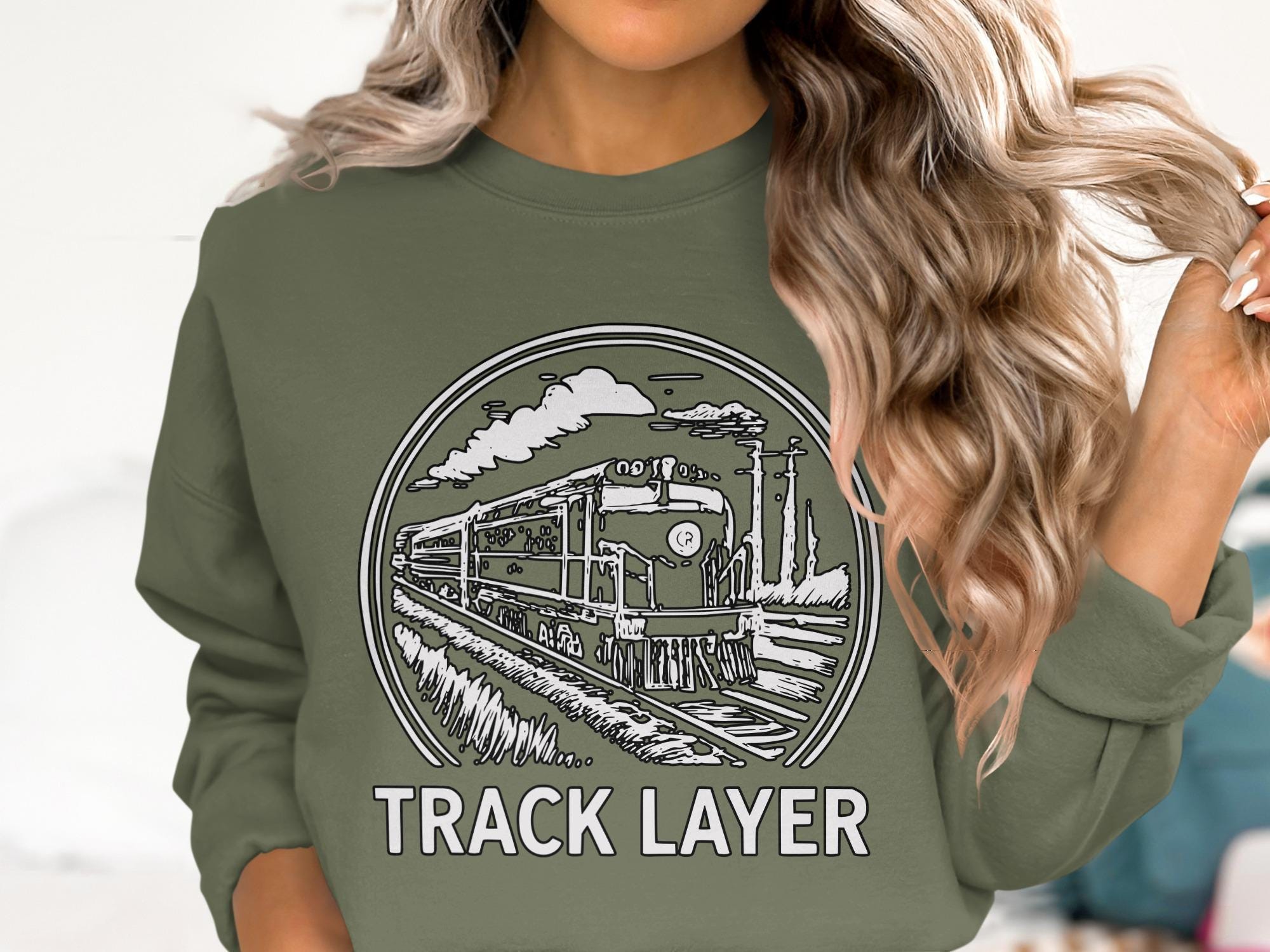 Track Layer T-Shirt, Train Lover Shirt, Railroad Tee, Railway Enthusiast Gift, Comfort Colors Tee, Vintage Train Shirt