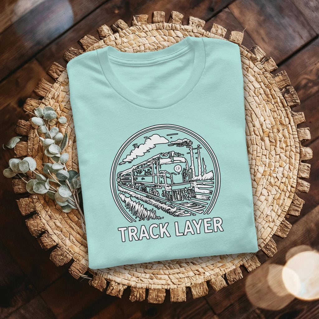 Track Layer T-Shirt, Train Lover Shirt, Railroad Tee, Railway Enthusiast Gift, Comfort Colors Tee, Vintage Train Shirt
