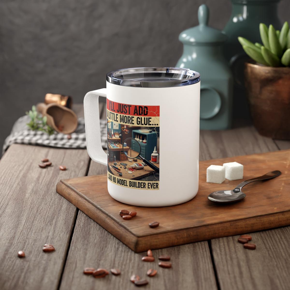 Model Builder Mug, Just Add More Glue, Hobbyist Gift, Funny Mug, Modeler Coffee Cup, Gift For Modeler, Model Making, Hobby Mug