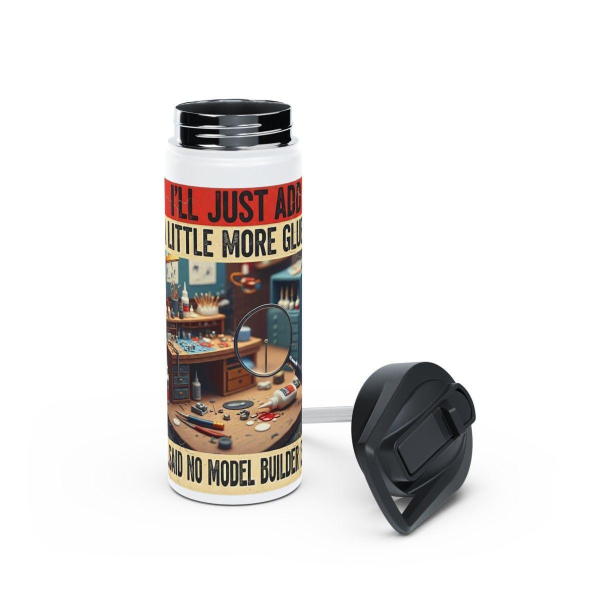 Model Builder Mug, Just Add More Glue, Hobbyist Gift, Funny Mug, Modeler Coffee Cup, Gift For Modeler, Model Making, Hobby Mug