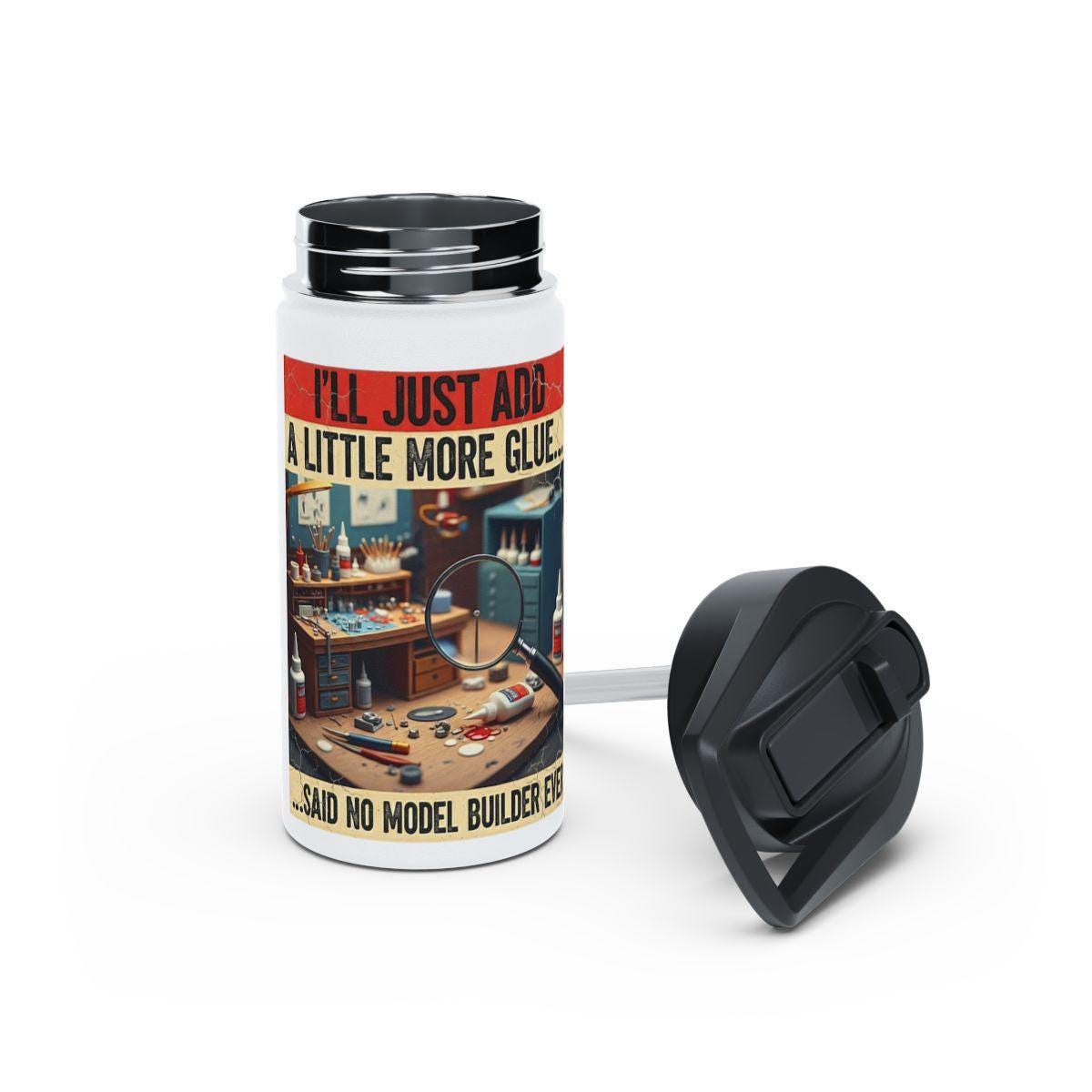 Model Builder Mug, Just Add More Glue, Hobbyist Gift, Funny Mug, Modeler Coffee Cup, Gift For Modeler, Model Making, Hobby Mug