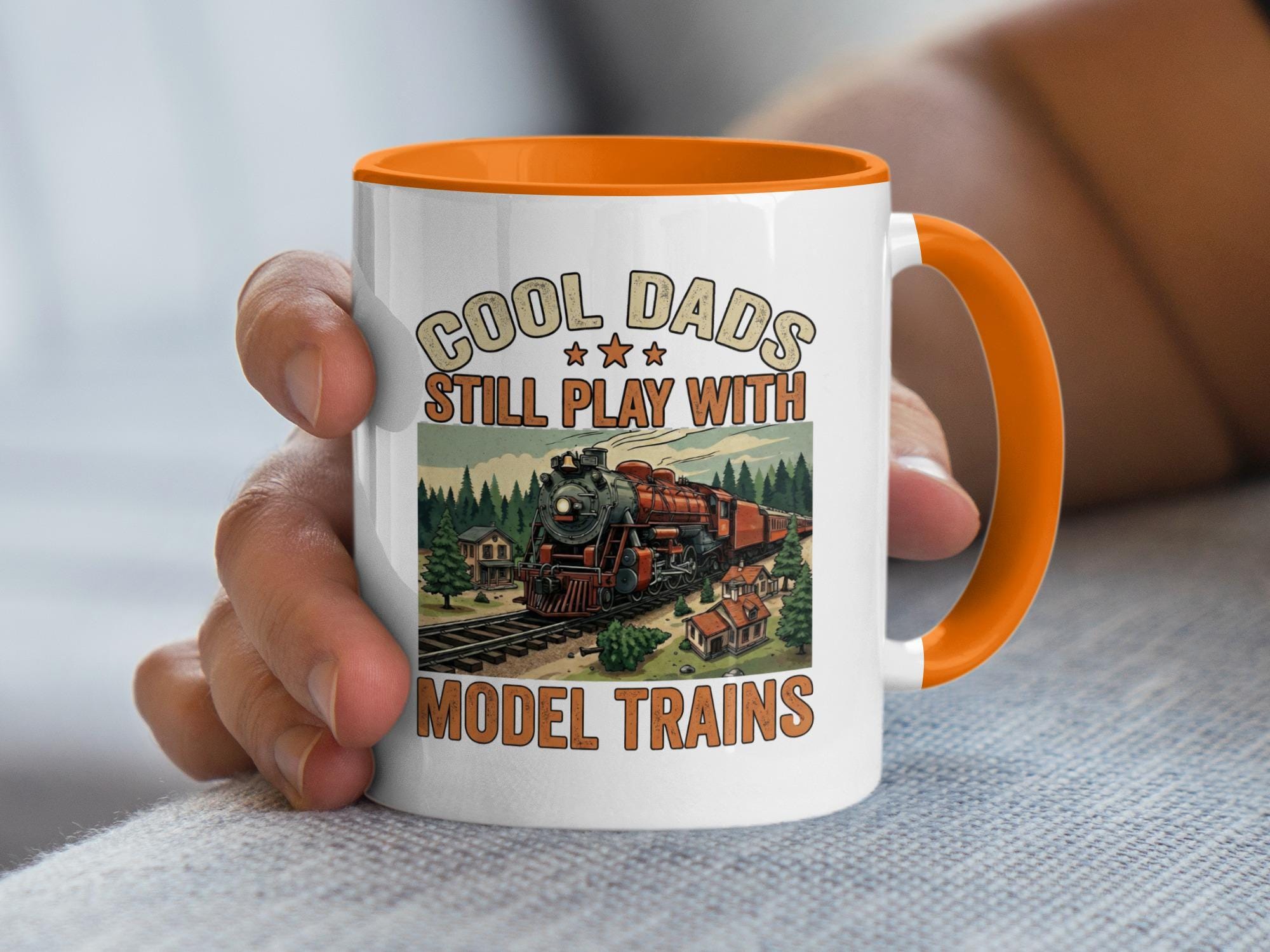 Cool Dads Mug, Model Trains Mug, Train Mug for Dad, Steam Train Mug, Model Railroad Mug, Gift for Dad, Train Lover Gift, Dad Gift Mug