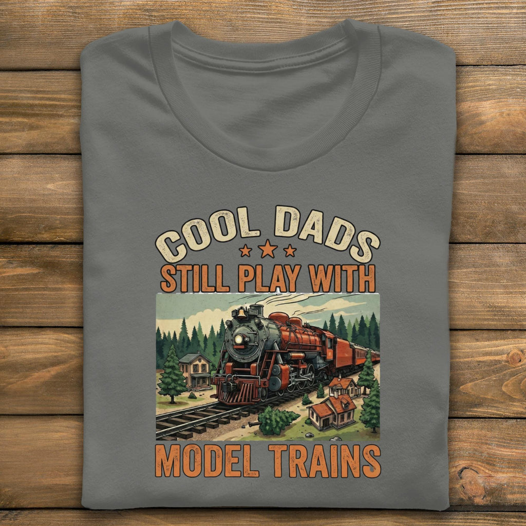Cool Dads Model Trains T-Shirt, Train Lover Shirt, Locomotive T-Shirt, Gift for Model Train Dad, Comfort Colors Tee, Father's Day Gift