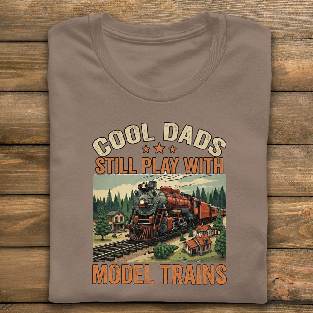 Cool Dads Model Trains T-Shirt, Train Lover Shirt, Locomotive T-Shirt, Gift for Model Train Dad, Comfort Colors Tee, Father's Day Gift