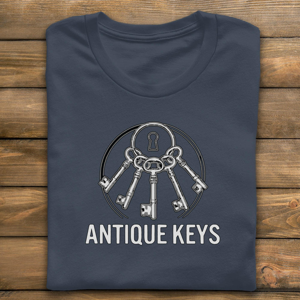 Antique Keys T-Shirt, Vintage Style, Comfort Colors Tee, Skeleton Key Graphic, Unique Key Design, Keyring Shirt, Gift for Historians