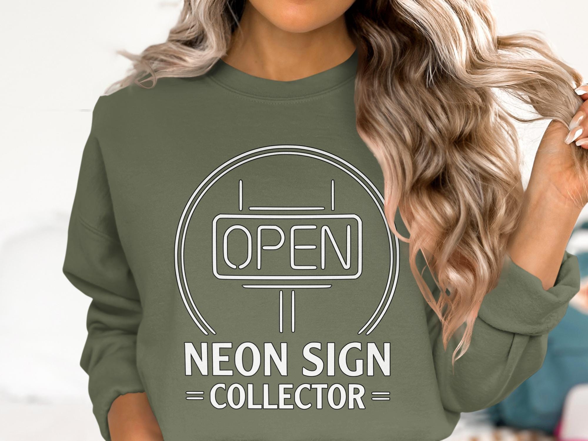Open Neon Sign T-Shirt, Retro Vintage Tee, Neon Collector Gift, Comfort Colors Shirt, Graphic Tees, Unisex Open Sign T-Shirt