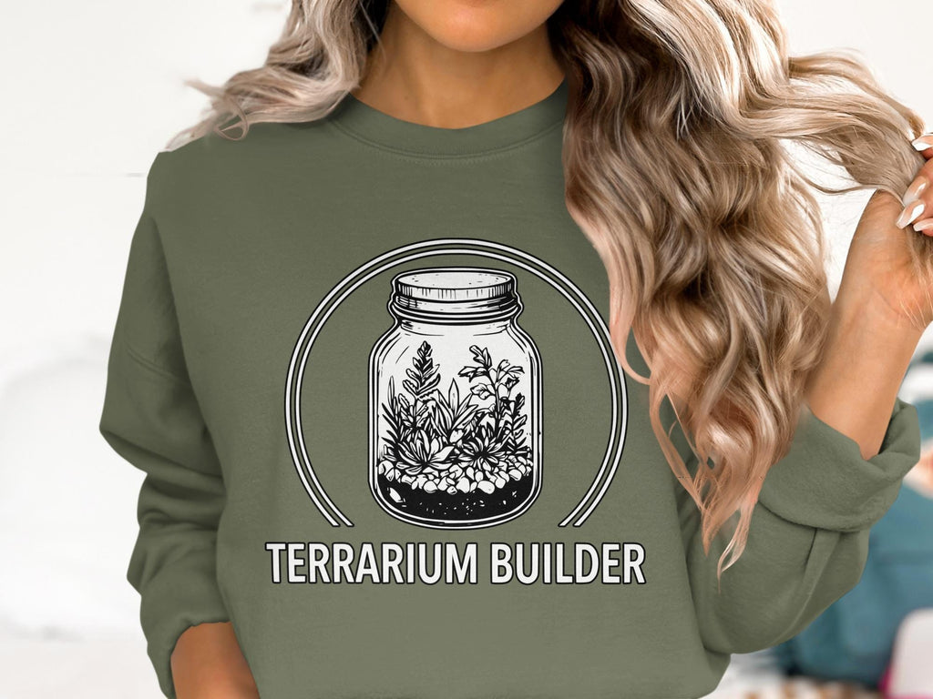Terrarium Builder T-Shirt, Plant Lover Gift, Botanical Design, Mason Jar Art, Gardener Tee, Comfort Colors Shirt, Houseplant T Shirt