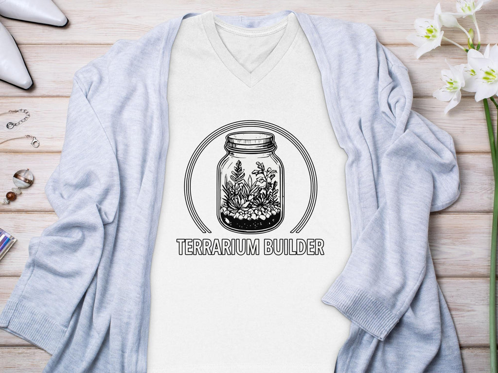 Terrarium Builder T-Shirt, Plant Lover Gift, Botanical Design, Mason Jar Art, Gardener Tee, Comfort Colors Shirt, Houseplant T Shirt