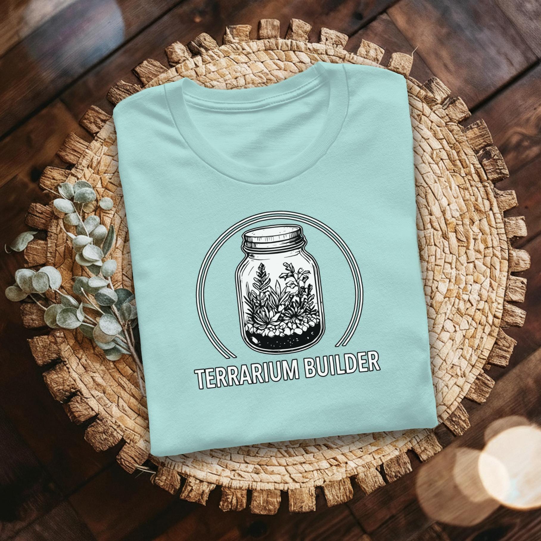 Terrarium Builder T-Shirt, Plant Lover Gift, Botanical Design, Mason Jar Art, Gardener Tee, Comfort Colors Shirt, Houseplant T Shirt