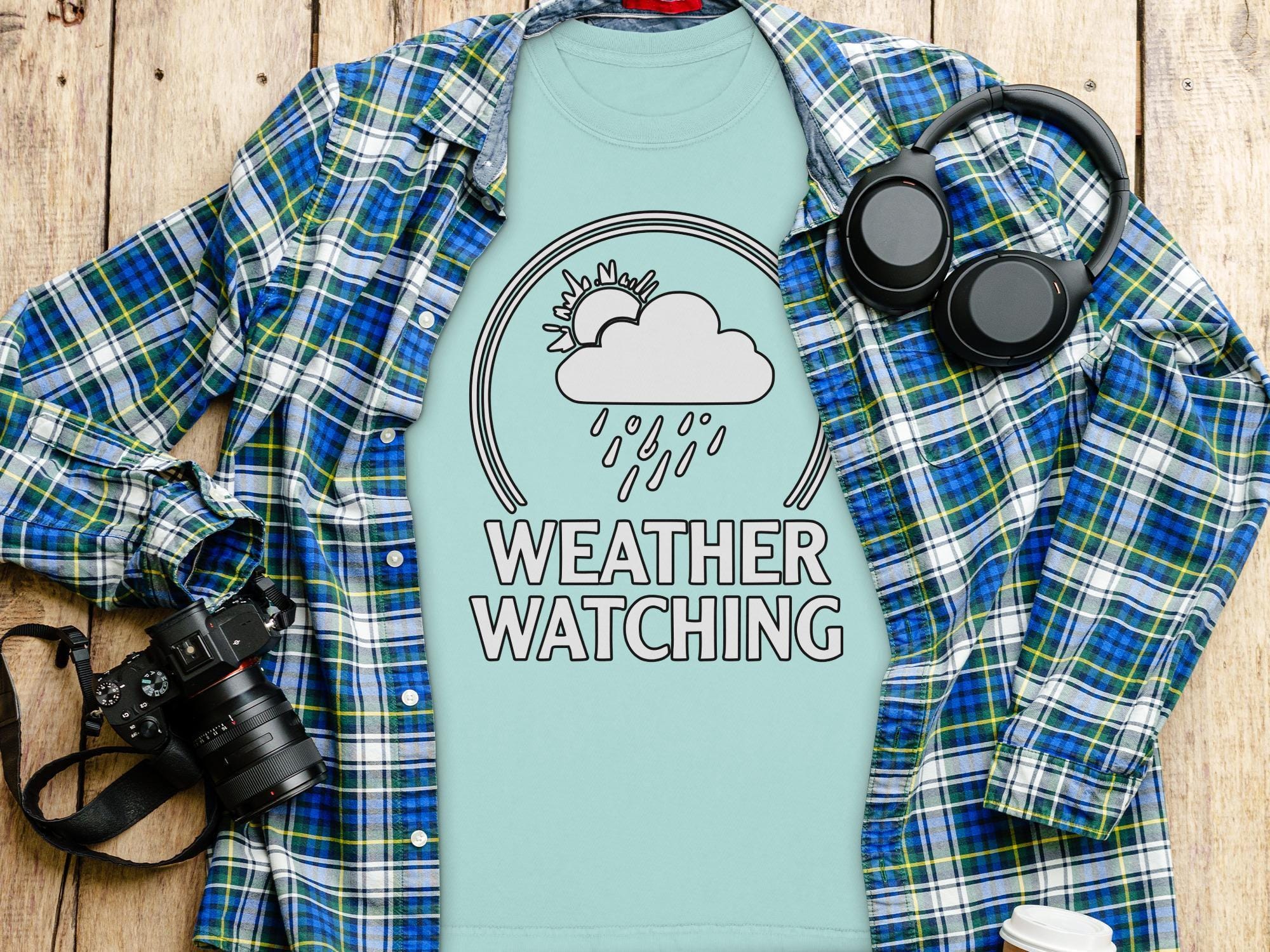 Weather Watching T-Shirt, Cloud Rain Sun Tee, Nature Observer Shirt, Weather Fan Gift, Comfort Colors Shirt, Weather Enthusiast, Unisex Top