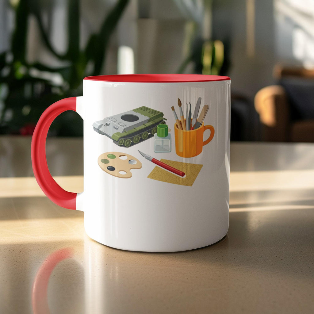 Tank Model Mug, Hobbyist Gift, Scale Model Building, Modeler Mug, Hobby Mug, Tank Builder Mug, Tank Modeling, Military Model Mug