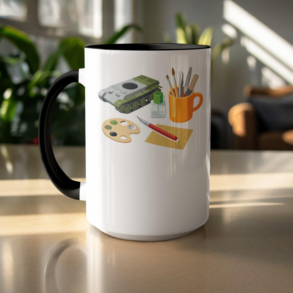 Tank Model Mug, Hobbyist Gift, Scale Model Building, Modeler Mug, Hobby Mug, Tank Builder Mug, Tank Modeling, Military Model Mug