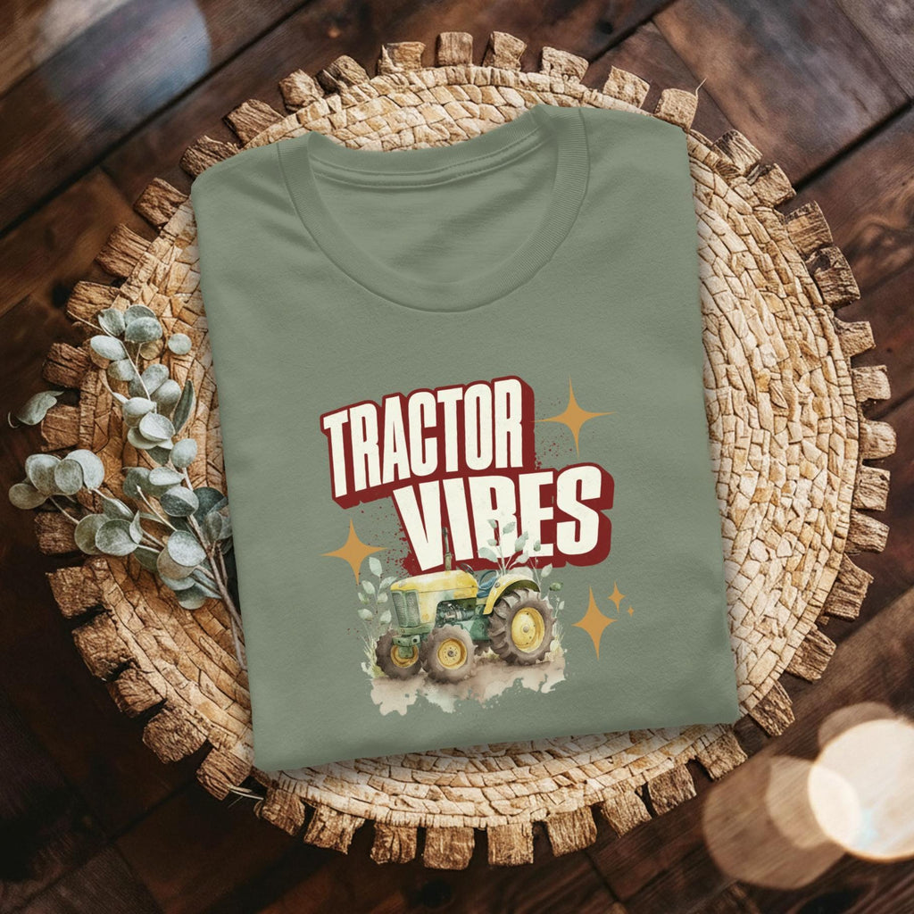 Tractor Vibes T-Shirt, Farm Life Tee, Vintage Tractor, Country Style Shirt, Tractor Lover Gift, Farming Shirt, Rural T-Shirt, Countryside