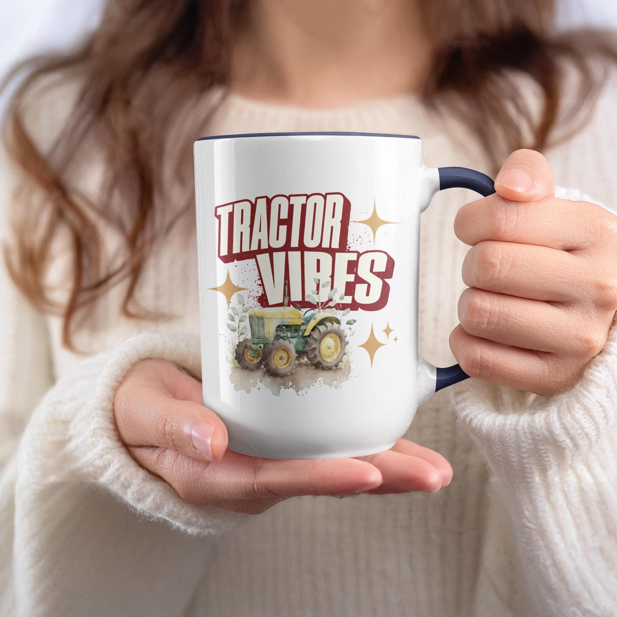 Tractor Vibes Mug, Farm Life Mug, Countryside Mug, Tractor Lover Gift, Rustic Coffee Mug, Farmhouse Decor, Agricultural Mug, Farmer Gift