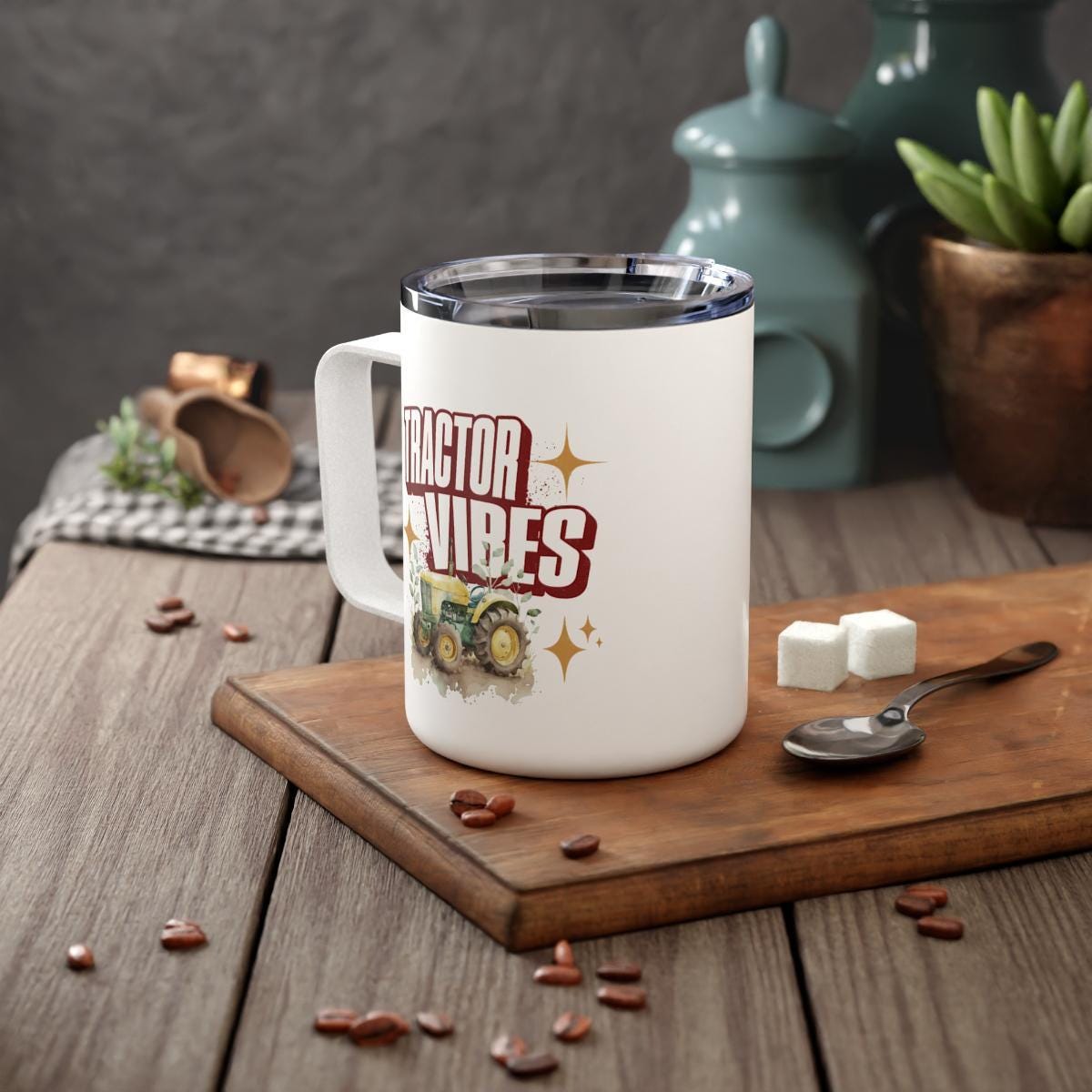 Tractor Vibes Mug, Farm Life Mug, Countryside Mug, Tractor Lover Gift, Rustic Coffee Mug, Farmhouse Decor, Agricultural Mug, Farmer Gift