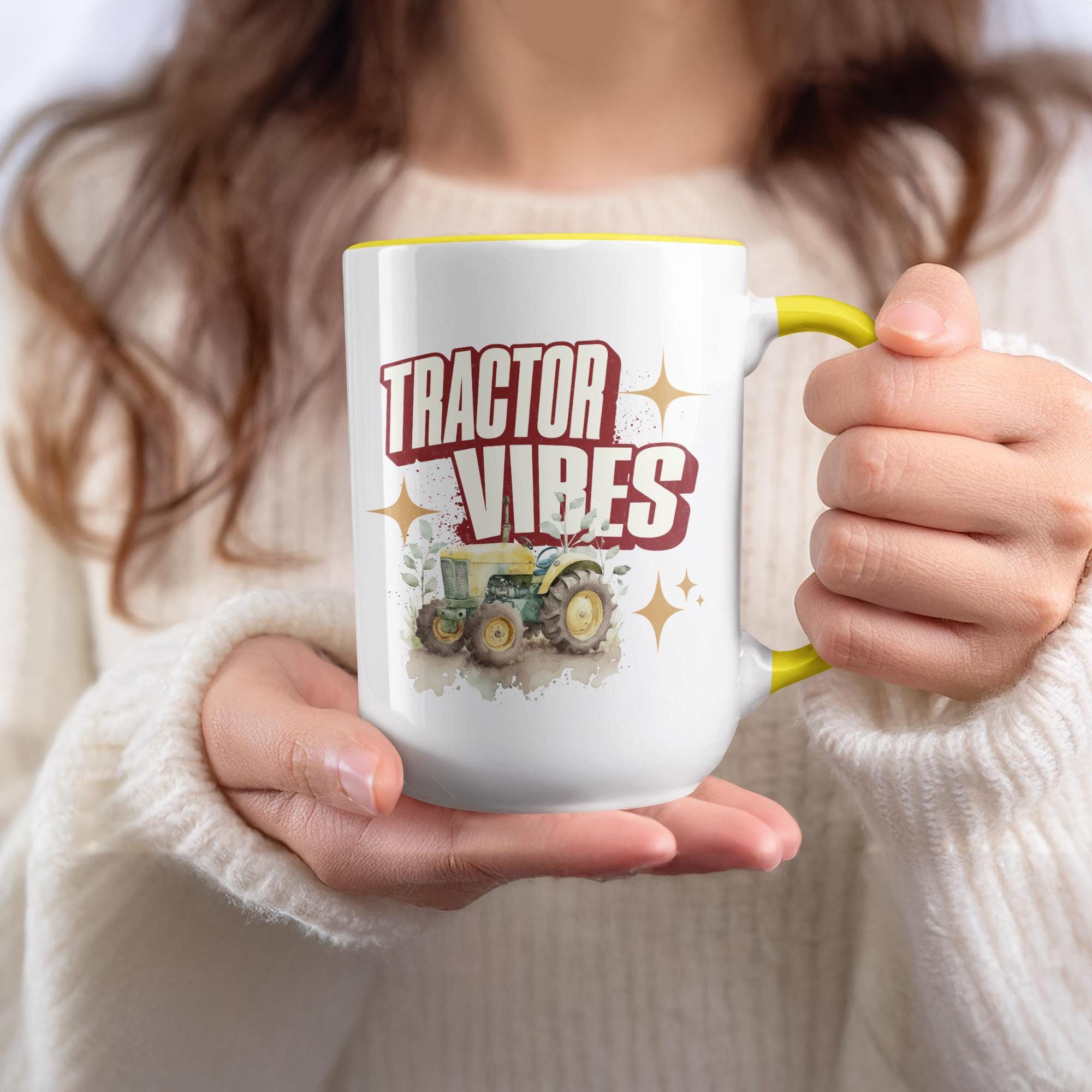 Tractor Vibes Mug, Farm Life Mug, Countryside Mug, Tractor Lover Gift, Rustic Coffee Mug, Farmhouse Decor, Agricultural Mug, Farmer Gift