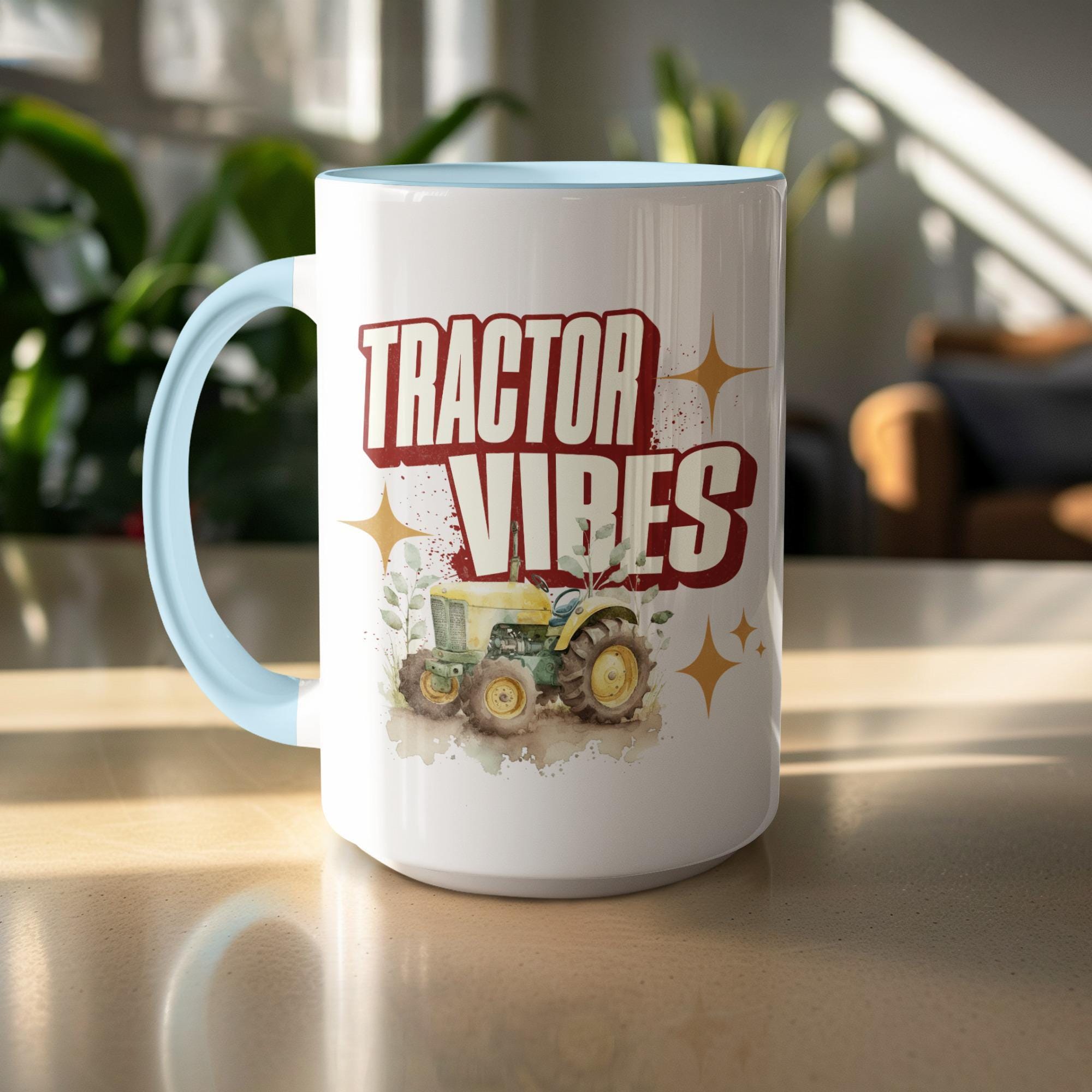 Tractor Vibes Mug, Farm Life Mug, Countryside Mug, Tractor Lover Gift, Rustic Coffee Mug, Farmhouse Decor, Agricultural Mug, Farmer Gift
