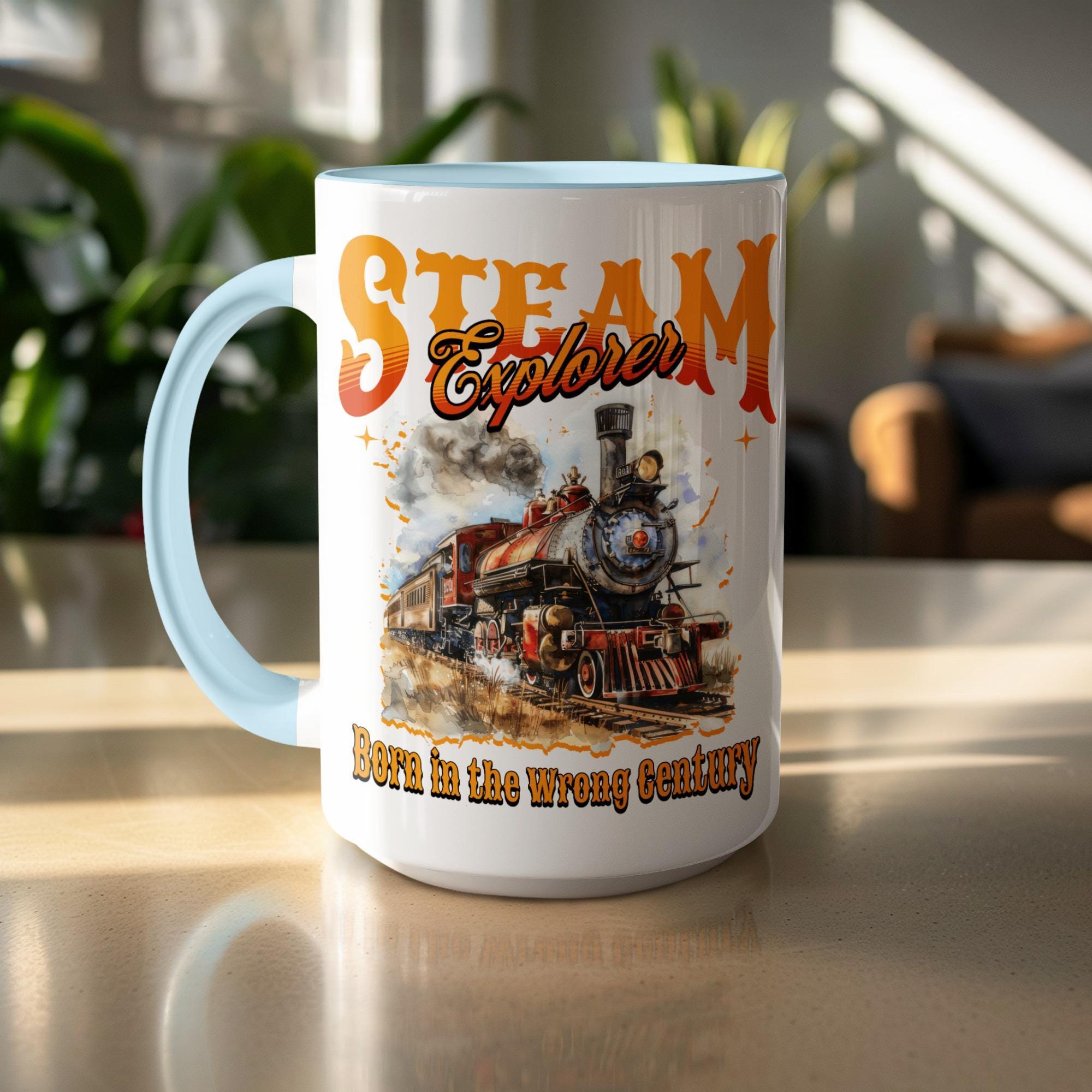 Steam Explorer Mug, Born in Wrong Century Mug, Train Enthusiast Mug, Steam Train Mug, Explorer Gift, Born in Wrong Century, Train Gift
