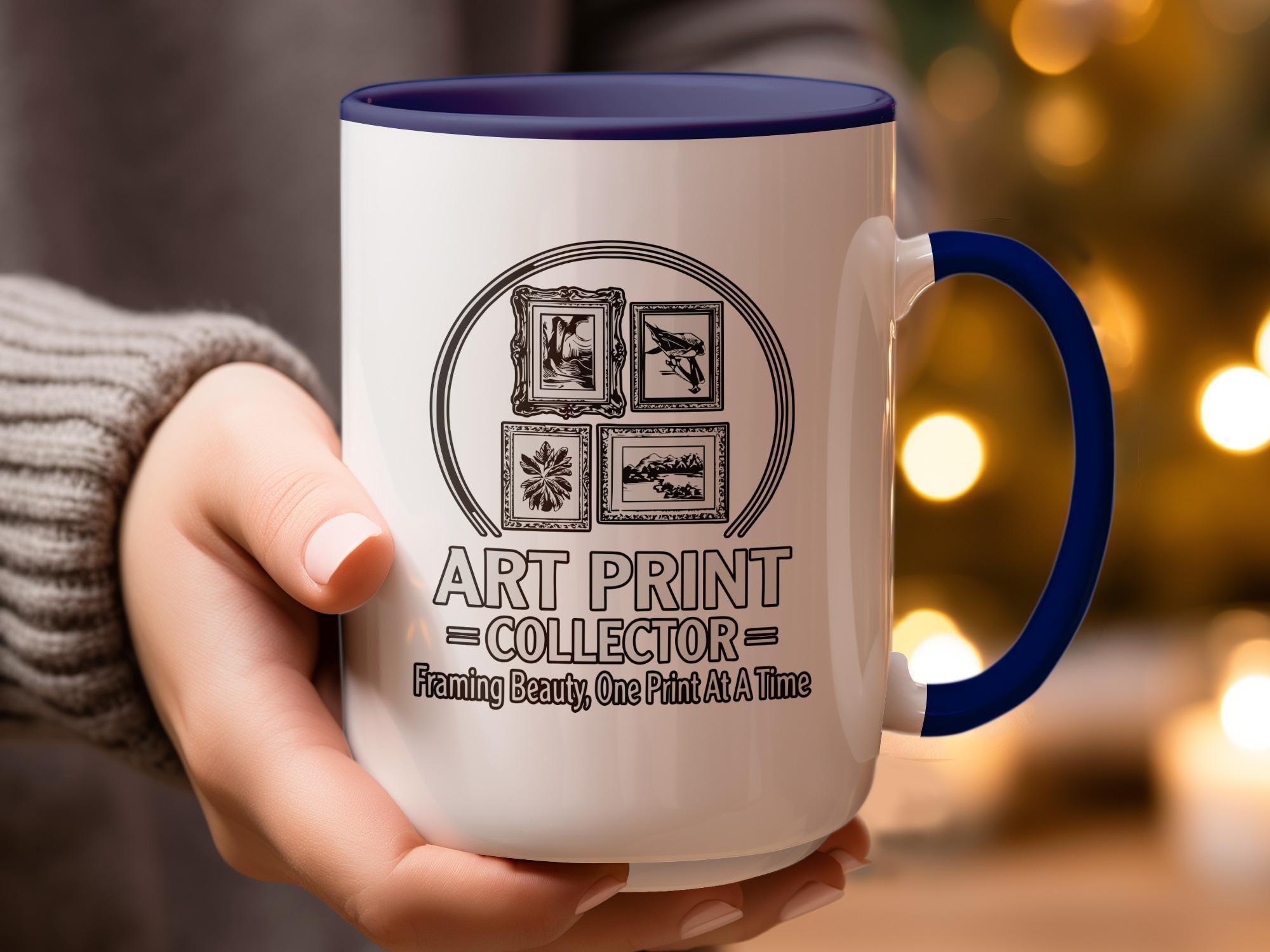 Art Print Collector Mug, Gift for Art Lovers, Unique Artist Mug, Coffee Tea Cup, Framing Beauty One Print At A Time