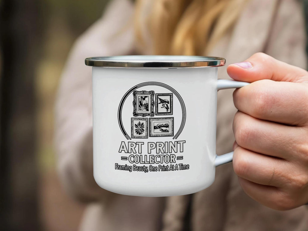 Art Print Collector Mug, Framing Beauty One Print At A Time, Unique Gift Idea for Art Lovers, Vintage Style Coffee Cup, Art Enthusiasts