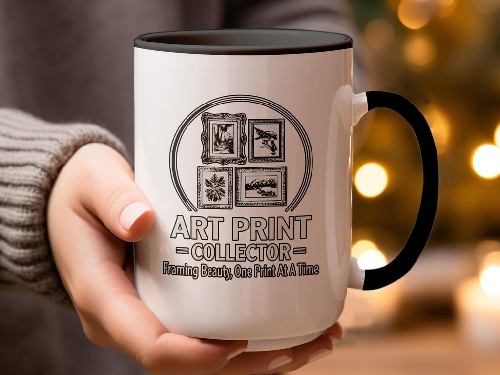 Art Print Collector Mug, Unique Mug for Art Lovers, Framing Beauty Coffee Cup, One Print At A Time, Gift for Artists, Art Enthusiast