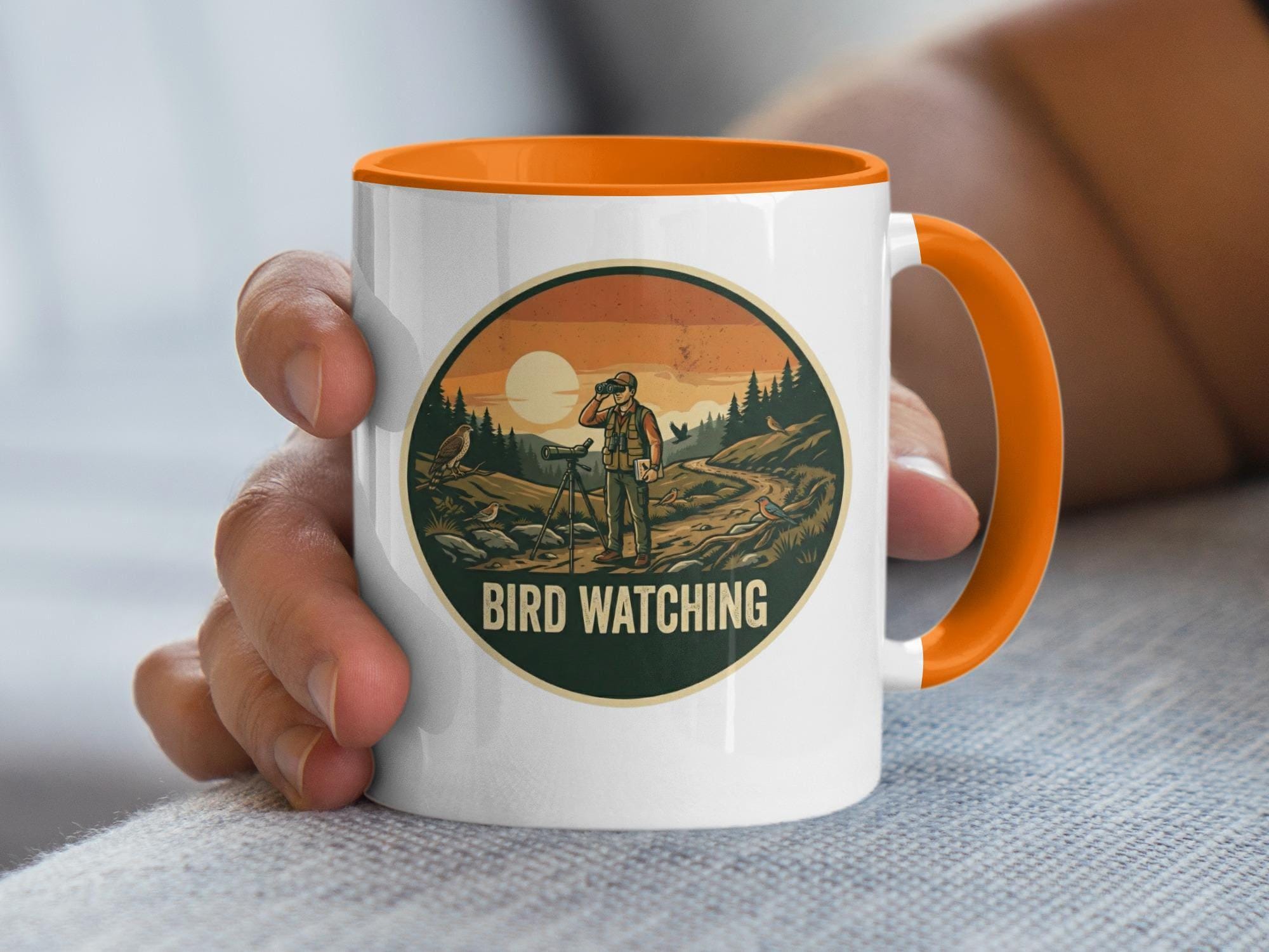 Bird Watching Mug, Birdwatching Enthusiast Gift, Ornithologist Coffee Cup, Nature Lover Mug, Wildlife Observation Mug, Outdoor Hobby Cup