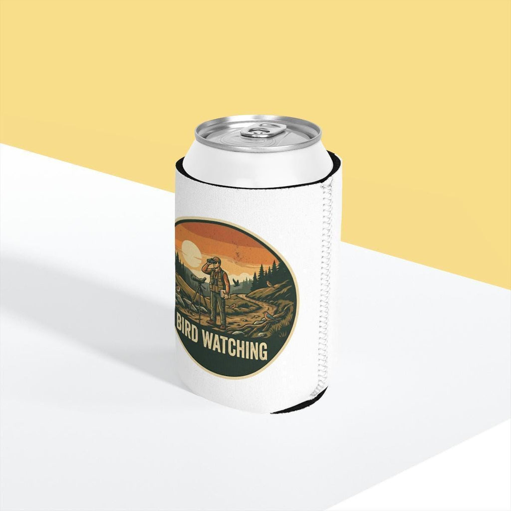 Bird Watching Can Cooler, Outdoor Enthusiast Gift, Nature Lover Beverage Sleeve, Hiking Accessories, Beer Cooler Sleeve