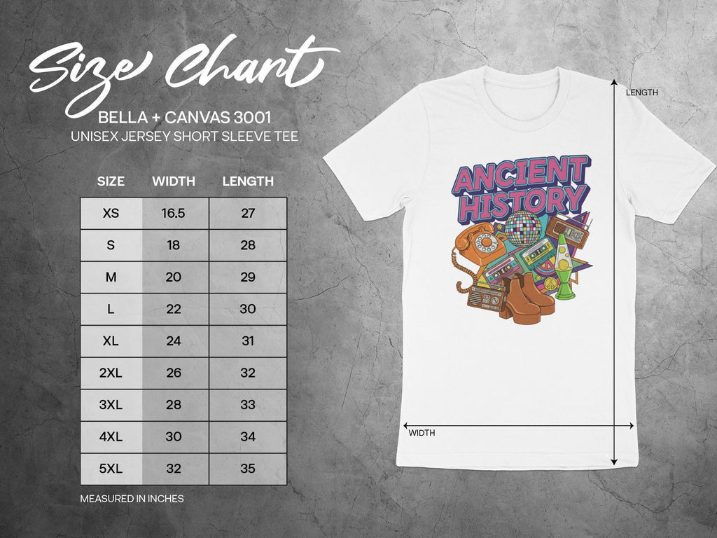 Ancient History T-Shirt, Retro Graphic Tee, Vintage Style Shirt, Old School Design, Nostalgic Clothing, TShirt