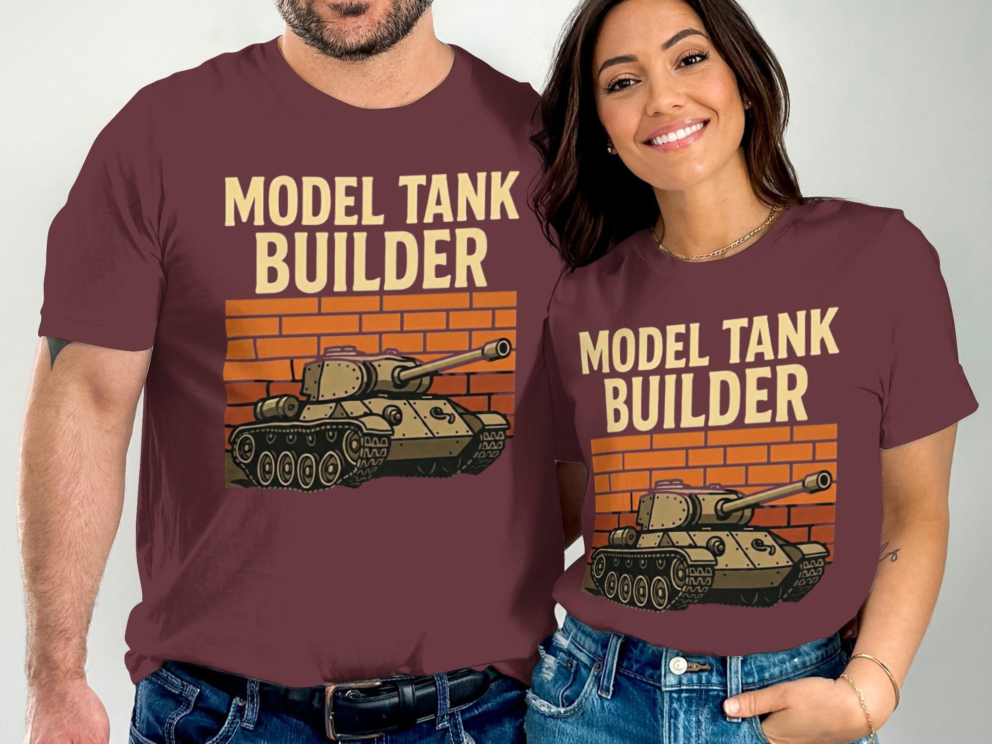 Model Tank Builder T-Shirt, Military Enthusiast Graphic Tee, Hobbyist Gift, Tank Graphic Shirt, Unisex Casual Top