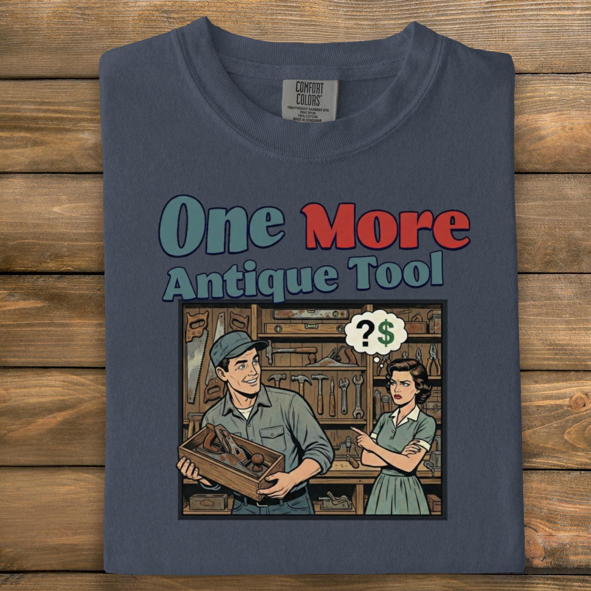 Antique Tool Lover Graphic T-Shirt, Funny Retro Tool Collecting Shirt, Vintage Tool Enthusiast Tee, Handyman Gift Idea