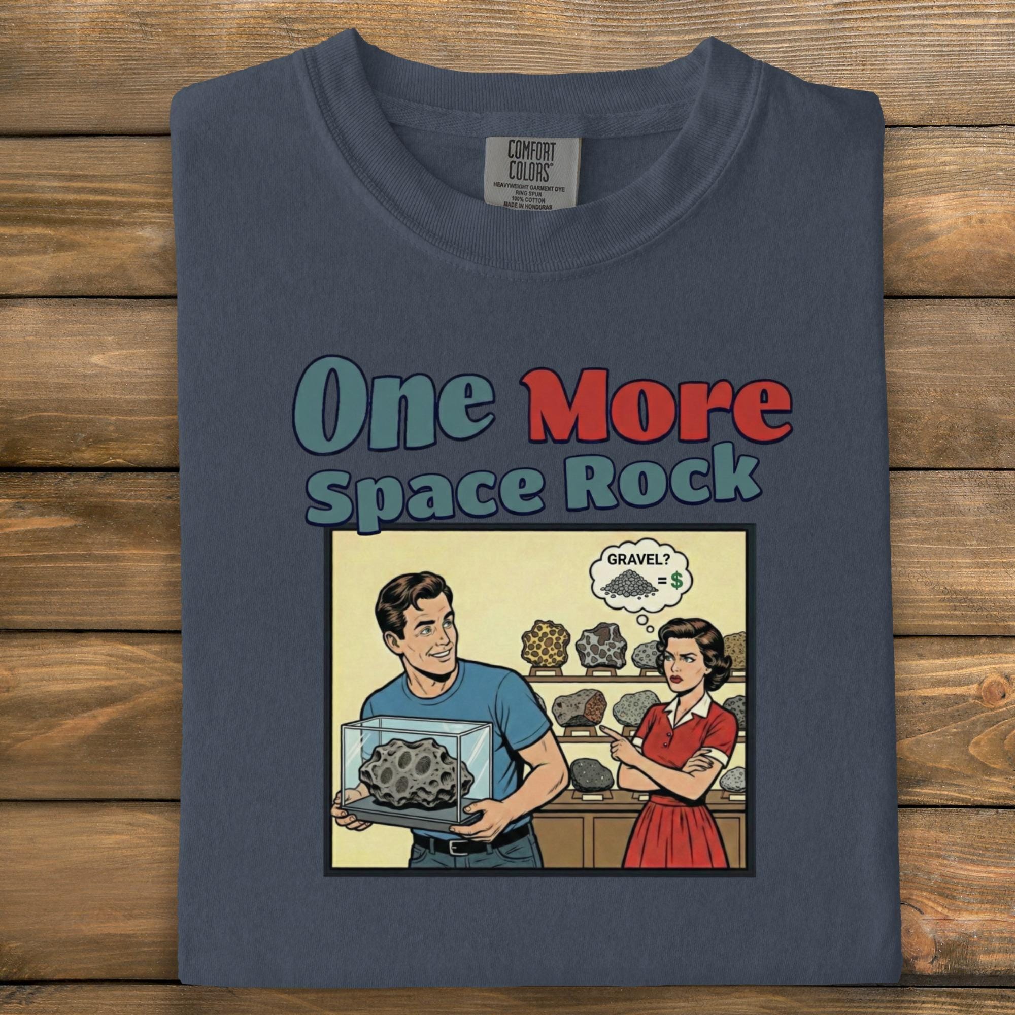 Funny Space Rock T-Shirt, Comic Style Graphic Tee, Humorous Meteorite Shirt, Retro Pop Art, Unique Space Lover Gift, Geek Apparel
