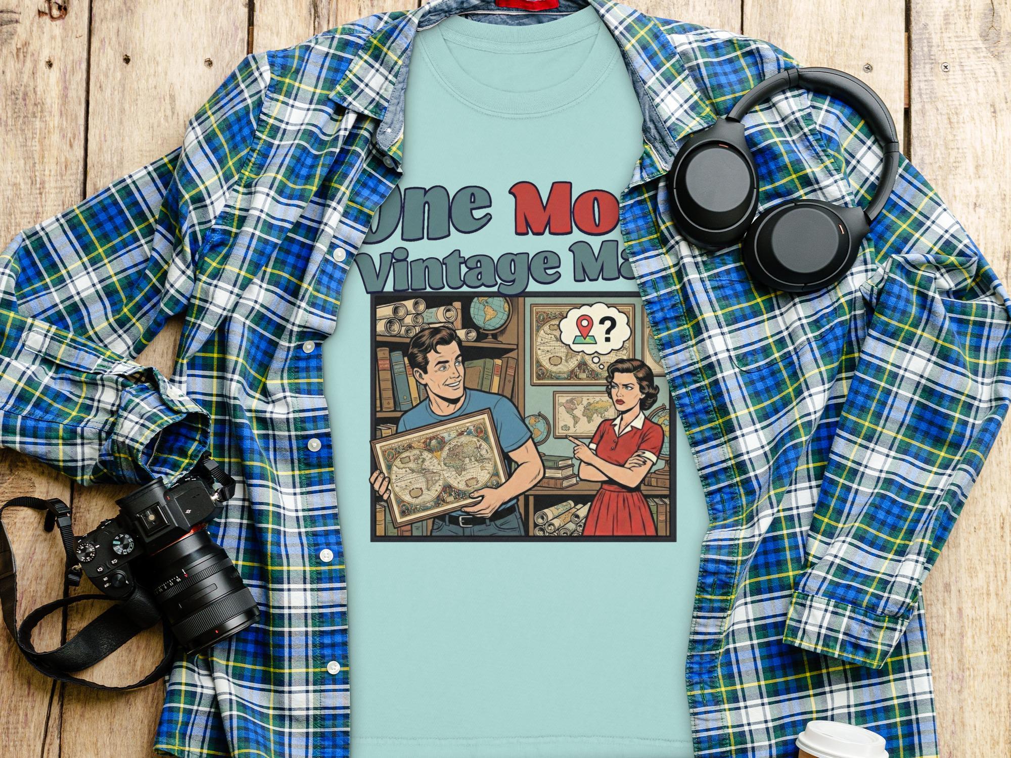 One More Vintage Maps T-Shirt, Retro Travel Graphic Tee, Unique Gift For Travelers, Cool Geographical Shirt, Novelty Map Lover Top