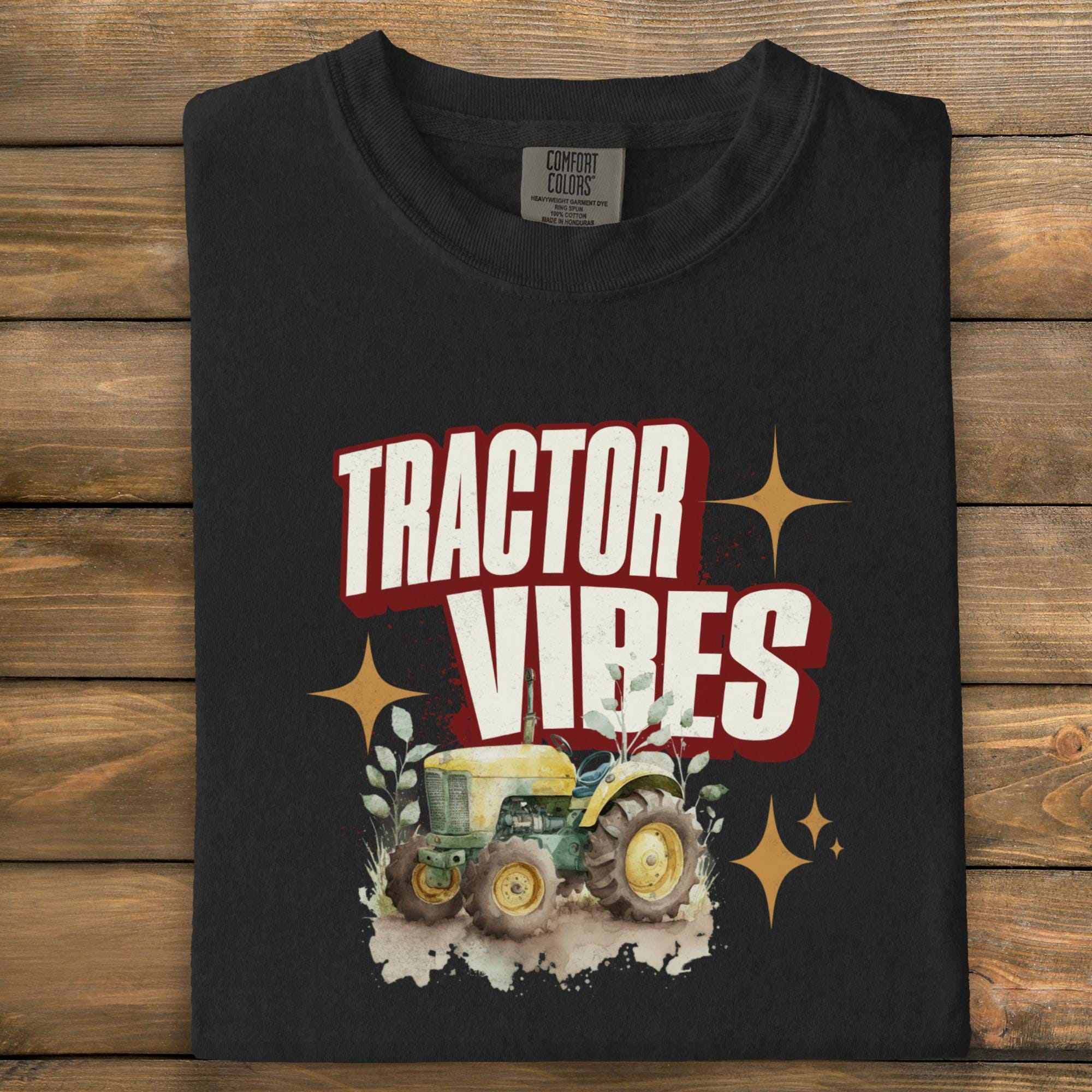 Tractor Vibes Shirt, Farming Gift Tee, Agriculture Tractor T-Shirt, Rural Farmer Apparel, Tractor Lover Gift, Farming Clothes