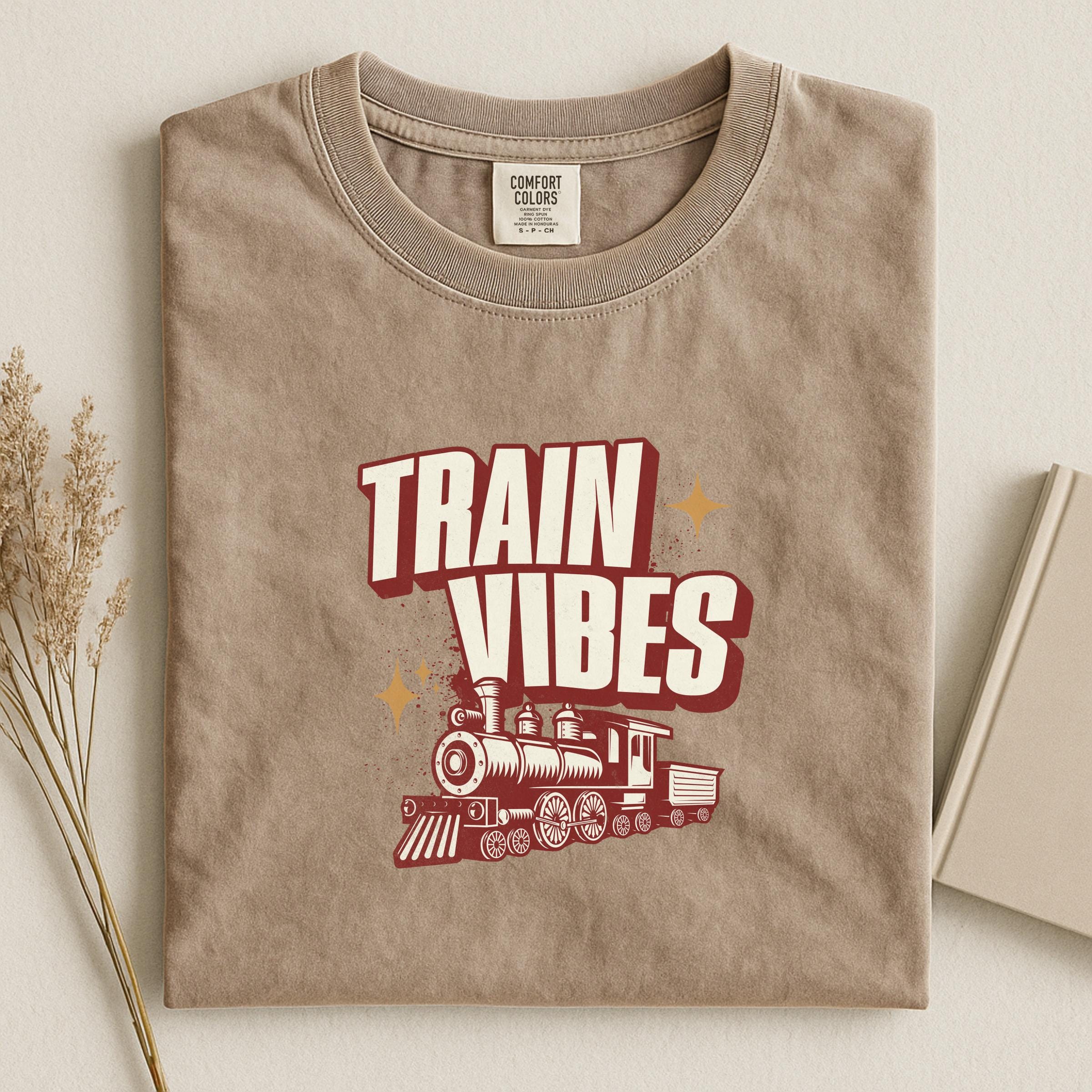 Train Vibes Shirt, Cool Train Graphic Tee, Railway Enthusiast Gift, Vintage Train Design, Locomotive Lover Shirt, Unisex Train T-Shirt