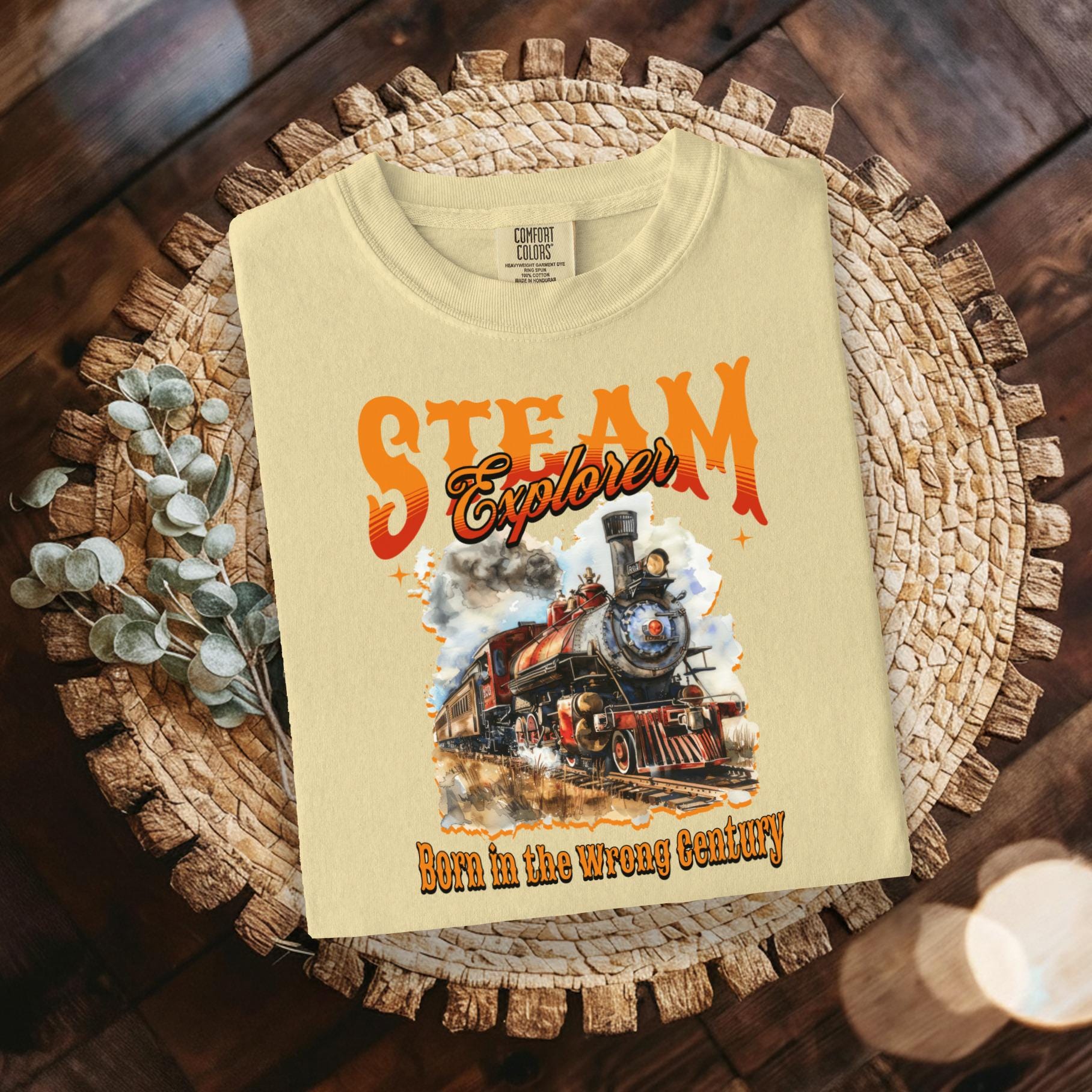 Steam Explorer T Shirt, Born in the Wrong Century Train Shirt, Vintage Locomotive Graphic Tee, Retro Steam Engine Shirt, Gift for Train