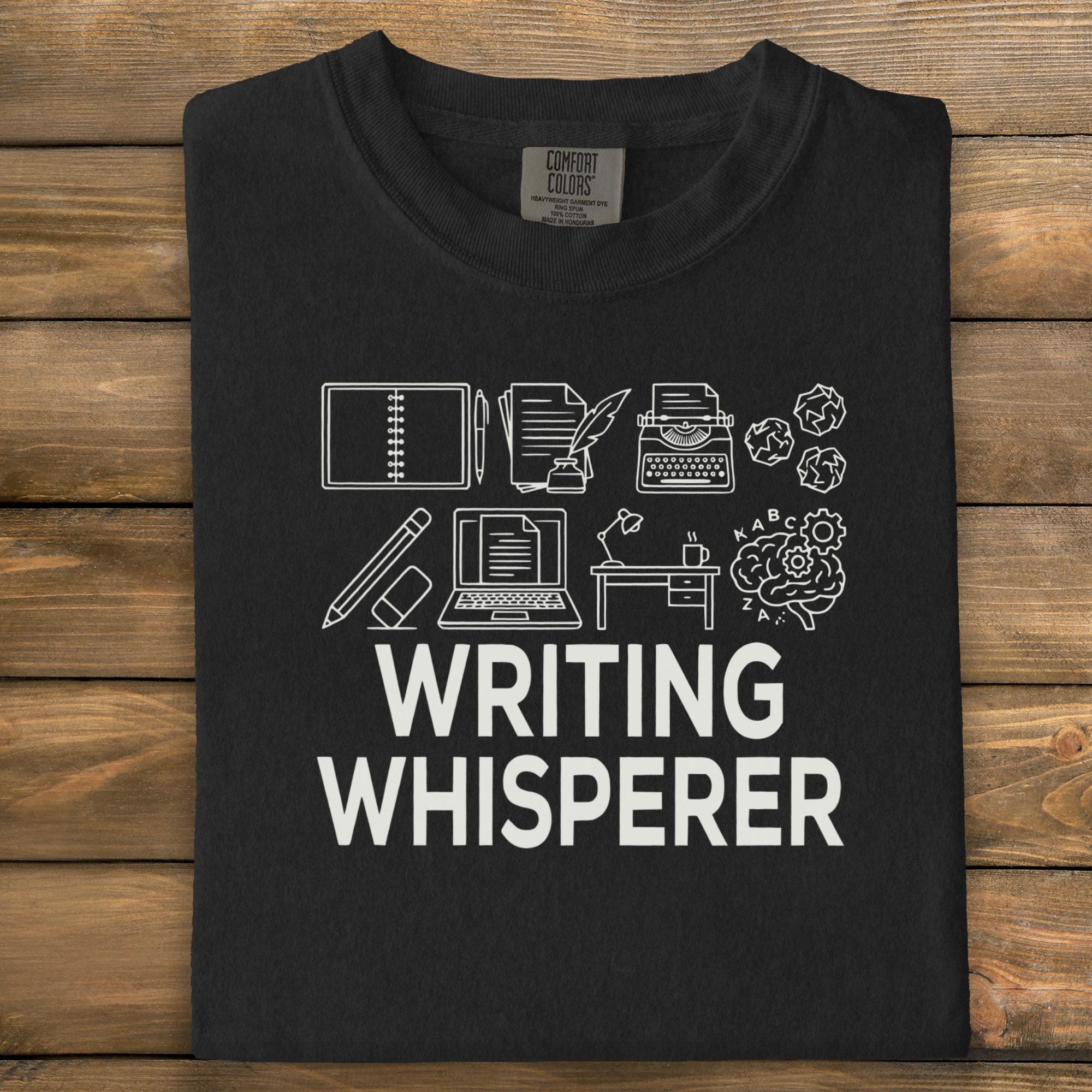 Writing Whisperer Shirt, Writer Gift, Author T-Shirt, Book Lover Tee, Writing Enthusiast Shirt, Literary Merchandise, Unique Gift for